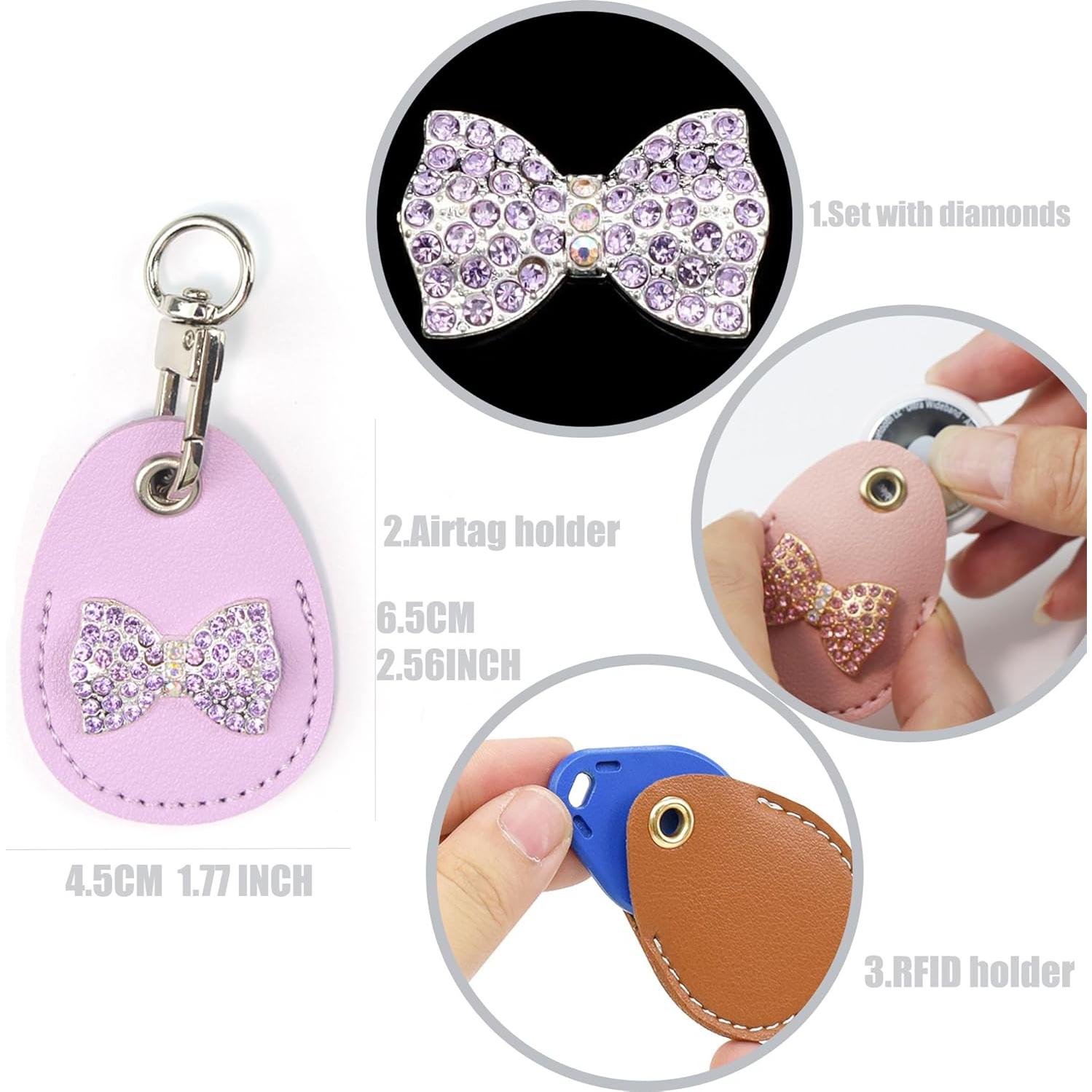 Cubierta de llavero Rayslesan para Toyota 4 botones púrpura