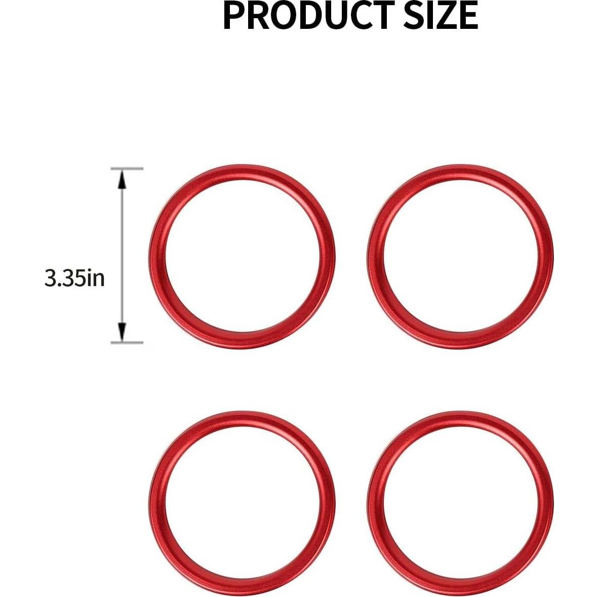 Cubierta de aire acondicionado Hoolcar para Jeep Wrangler JL 2018-2022, Rojo, 4 piezas