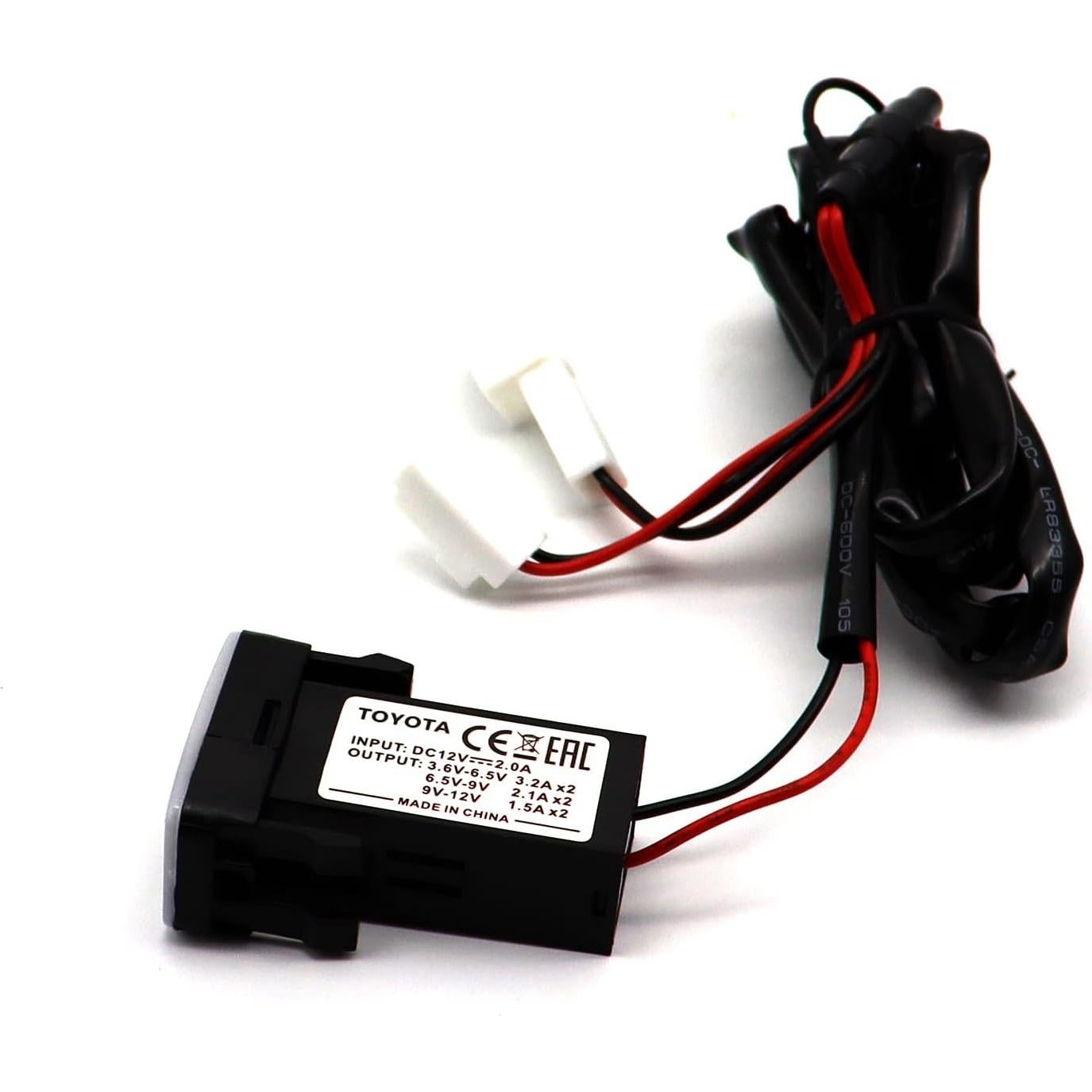 LOKEKE for Toyota Vigo QC3.0 & PD USB Type C Car Power Socket, PD USB C Quick Charge Car Charger USB Adapter Socket for Toyota Vigo