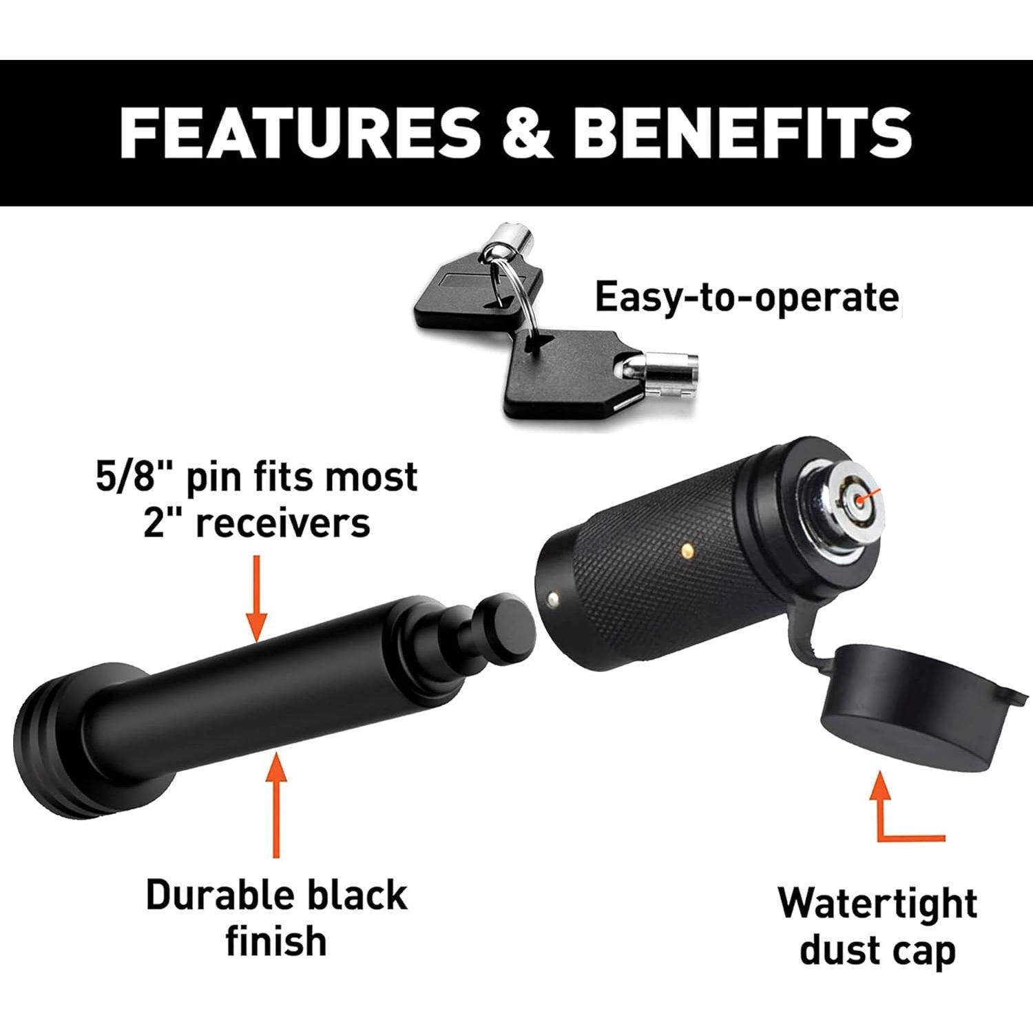 Cubierta de Enganche de Remolque Bonrcea AK9999 con Bloqueo