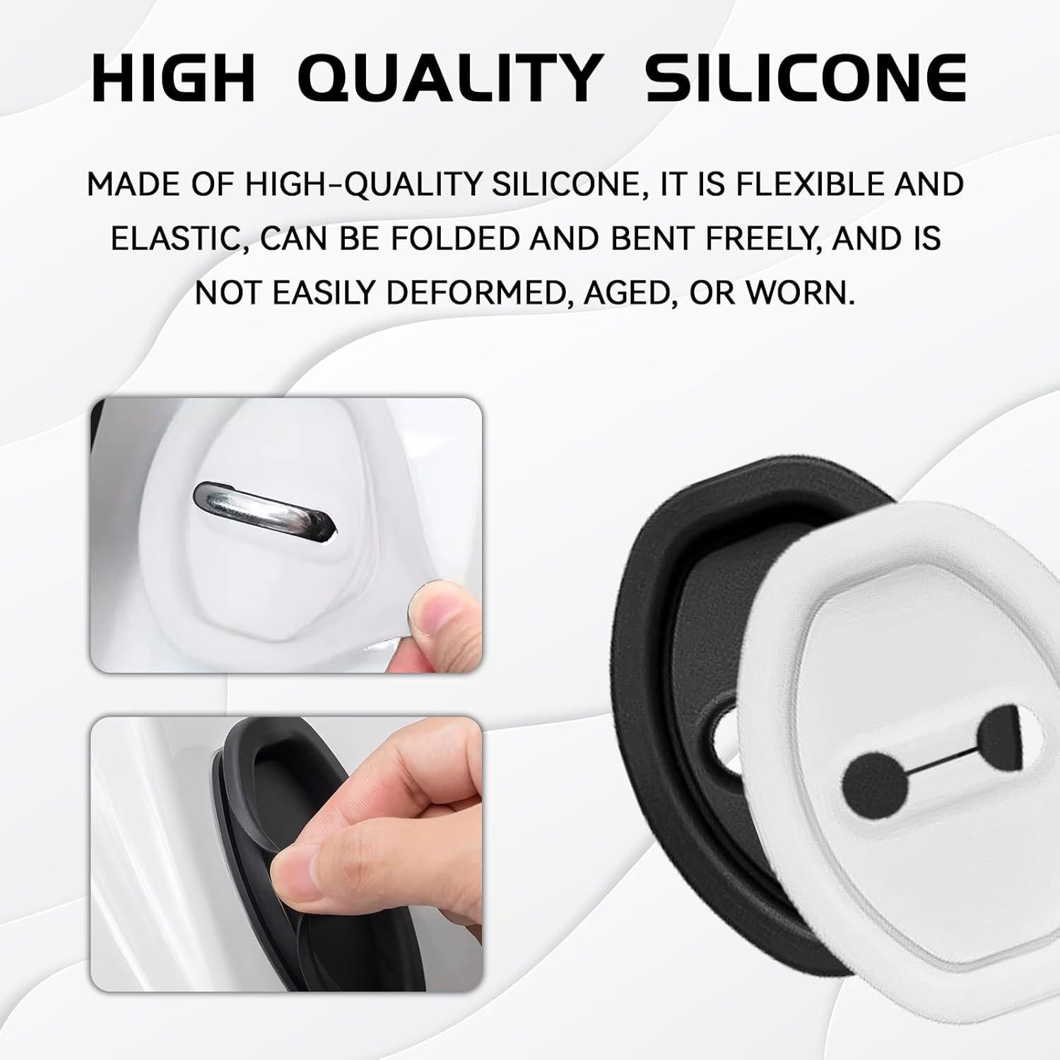 Protector de golpe de puerta de coche KUQUTIDY 4PCS Silicona