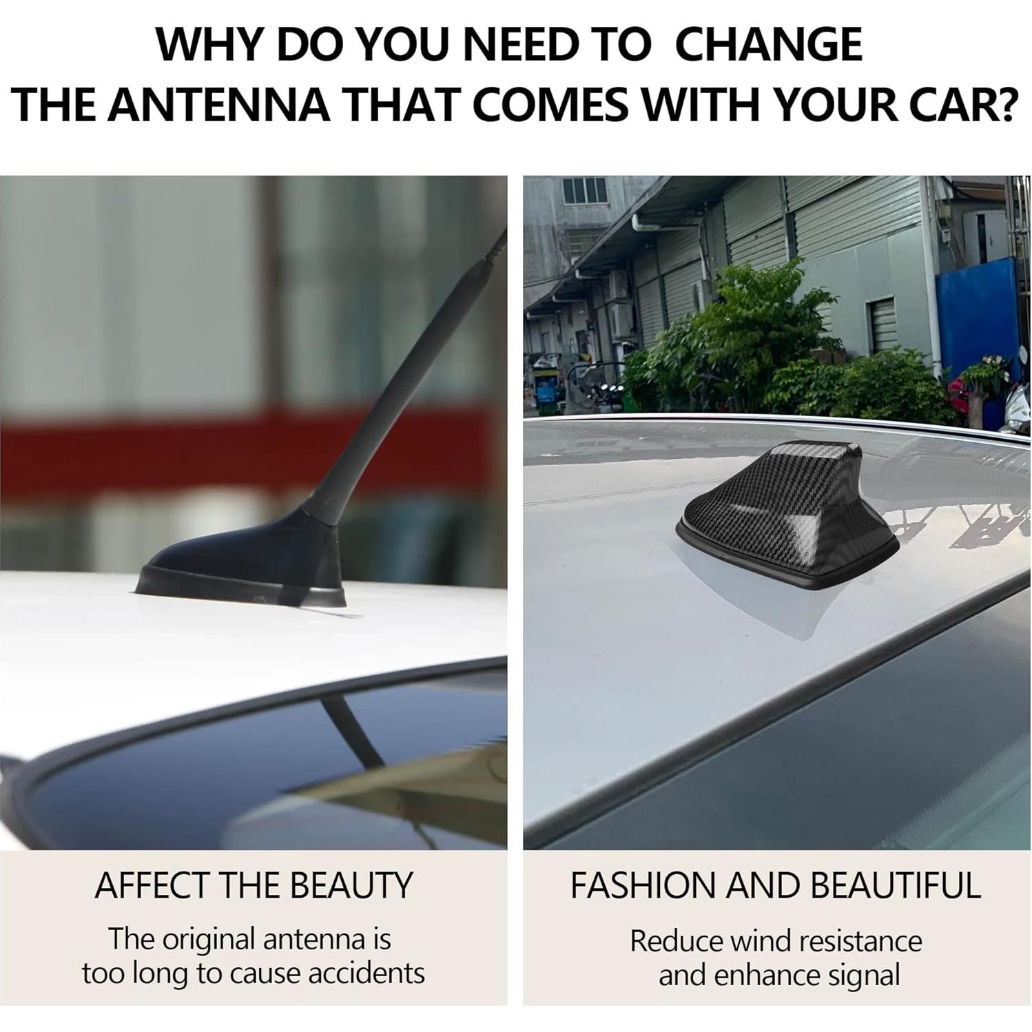 Cubierta de Antena de Aleta de Tiburón Figpade Fibra de Carbono