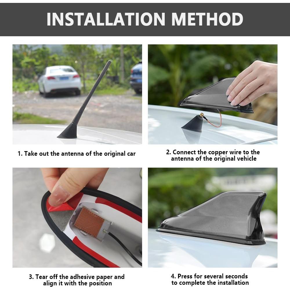 Cubierta de Antena de Aleta de Tiburón Figpade Fibra de Carbono