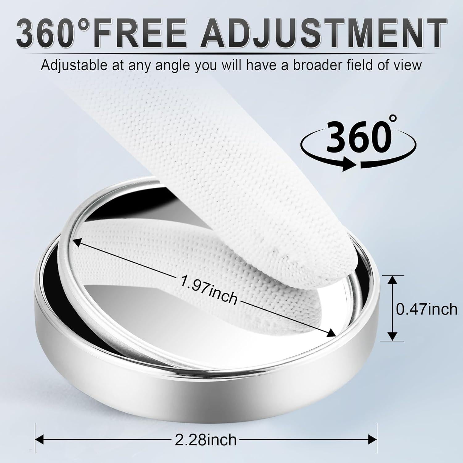 Espejo Convexo de Punto Ciego LivTee 5 cm HD 2 Pack