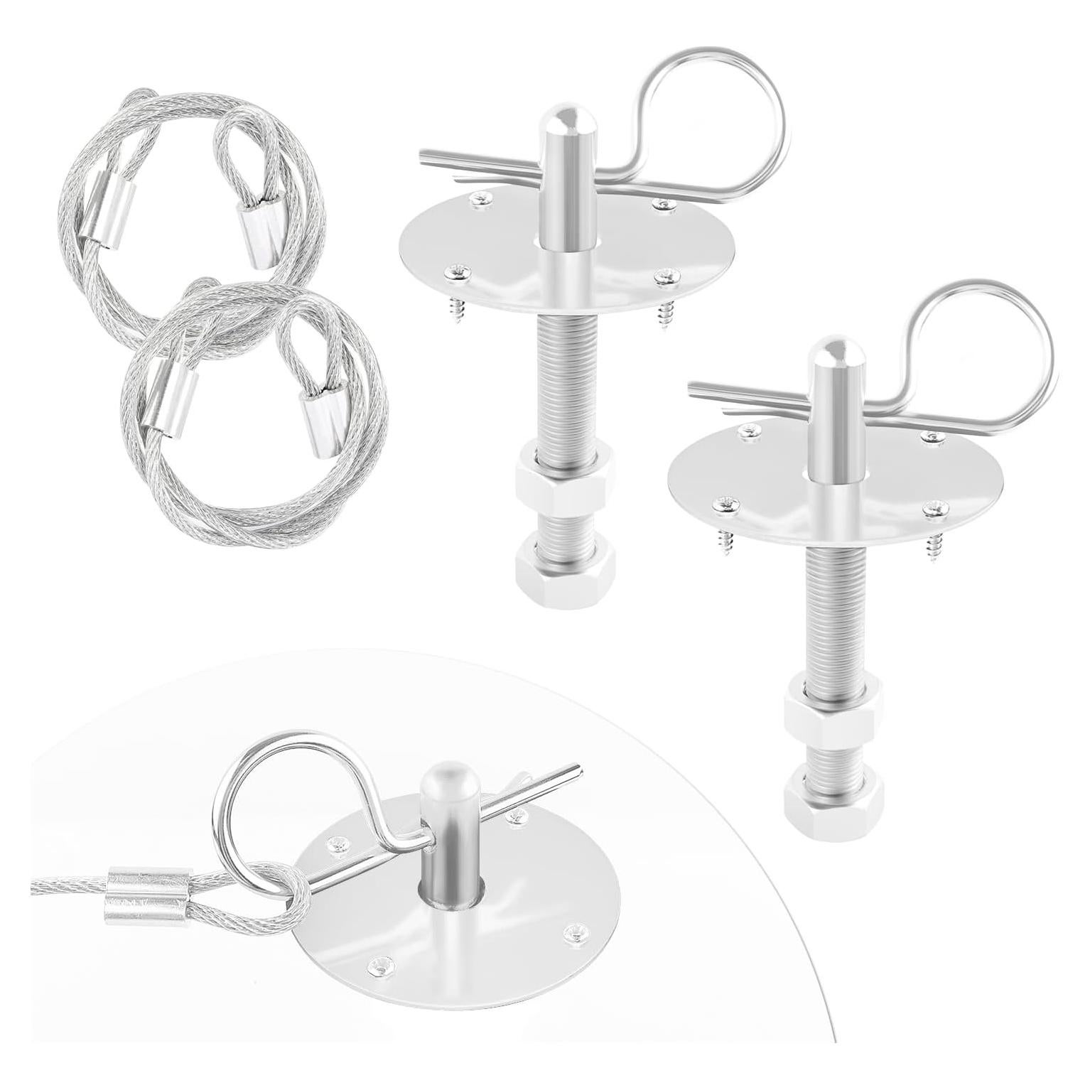 Kit de Pines de Capó IHOTDER Acero Inoxidable 10.52 cm Plata