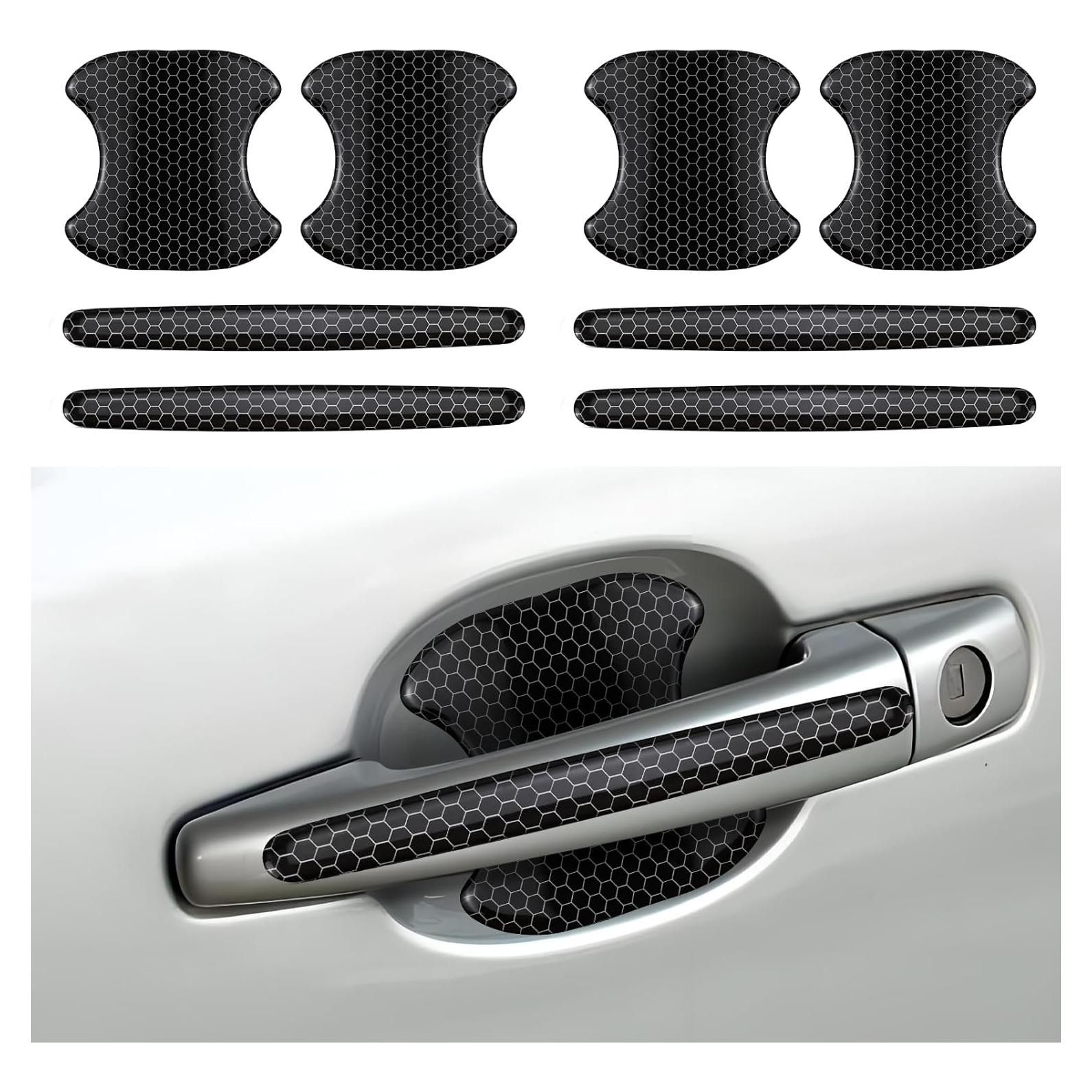 Protector de Manija de Puerta Wuyaoyao 8PCS Negro Reflectante