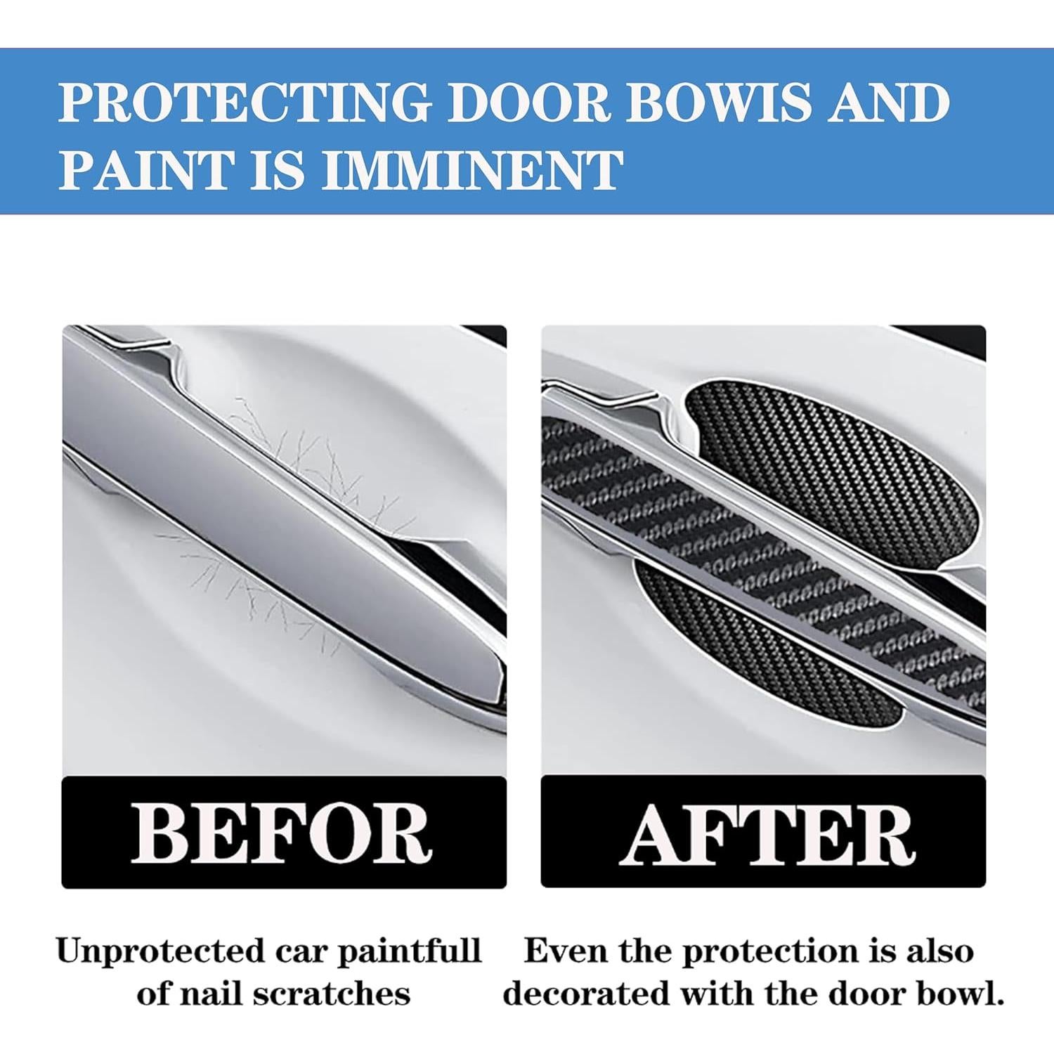 Calcomanías de Protección para Manija de Puerta Damwot 8 Piezas