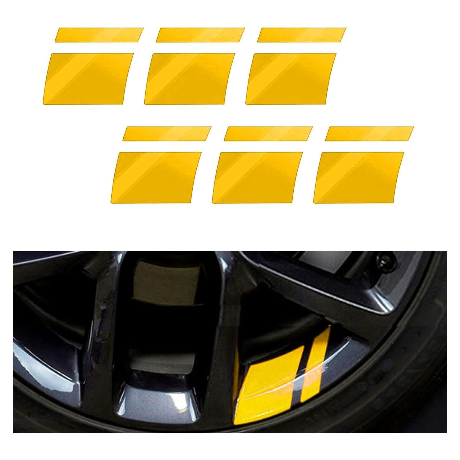 Calcomanías Reflectantes para Llantas Gunhunt 6 PCS Amarillo