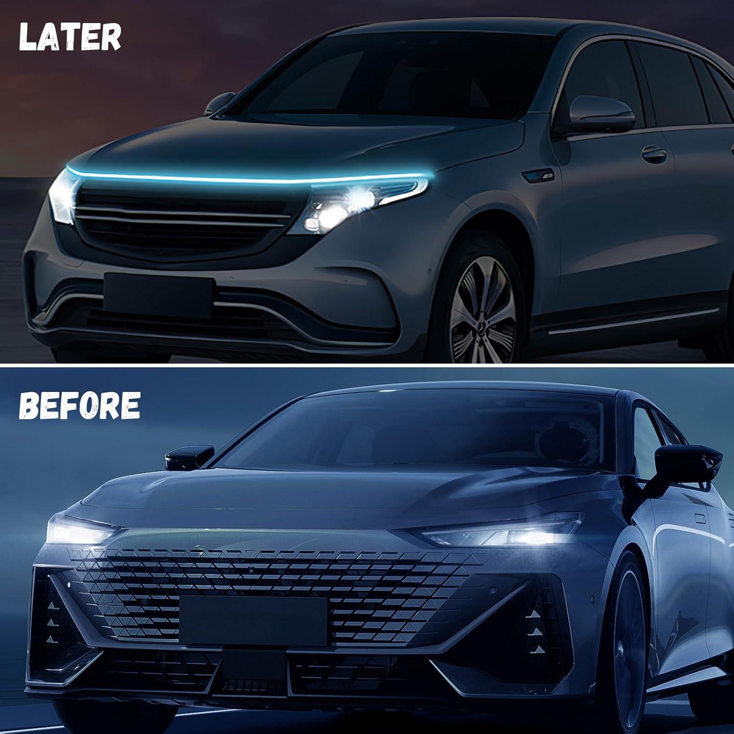 Tira de Luz LED para Coche Hbxdeco 150 cm Impermeable