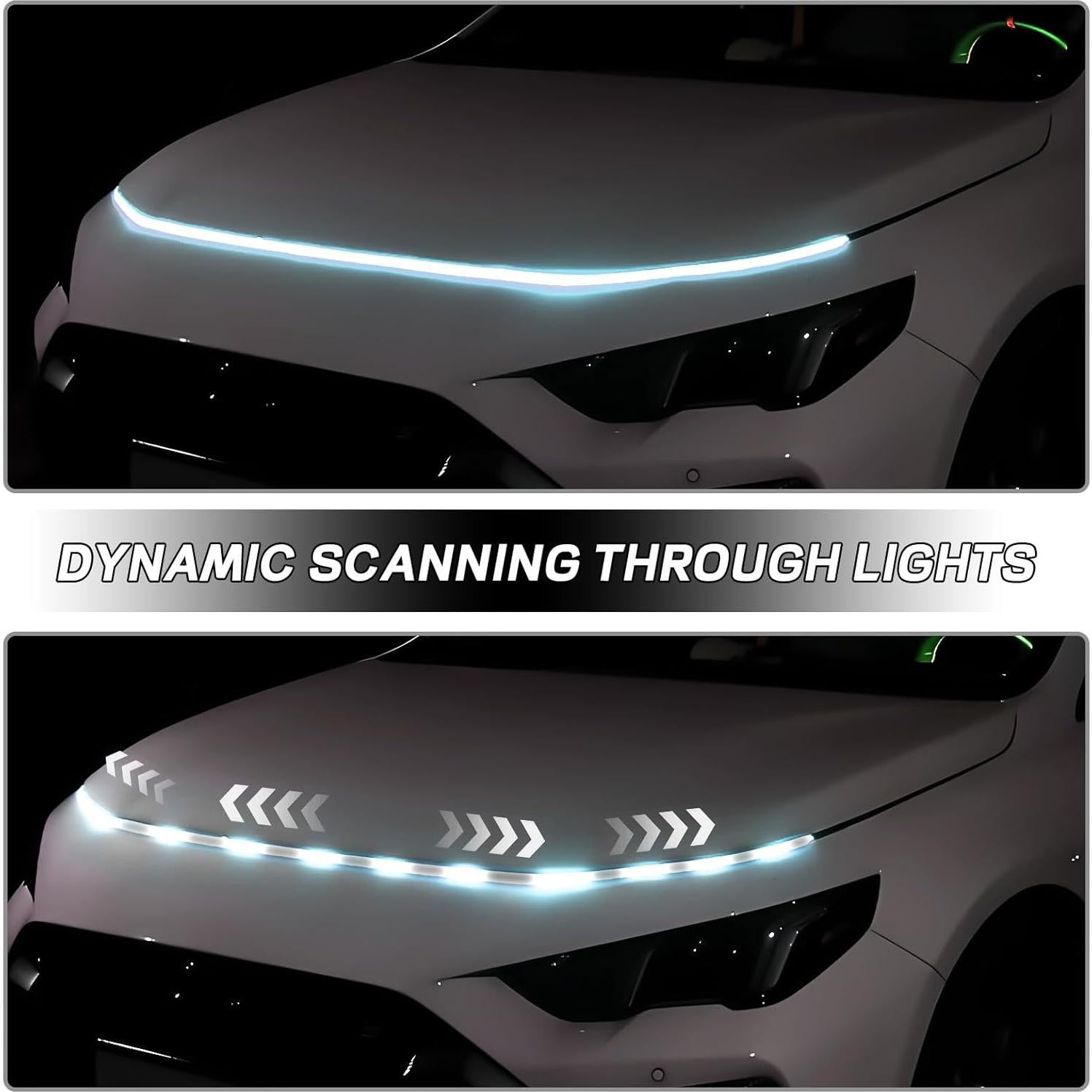 Tira de Luz LED para Coche Hbxdeco 150 cm Impermeable