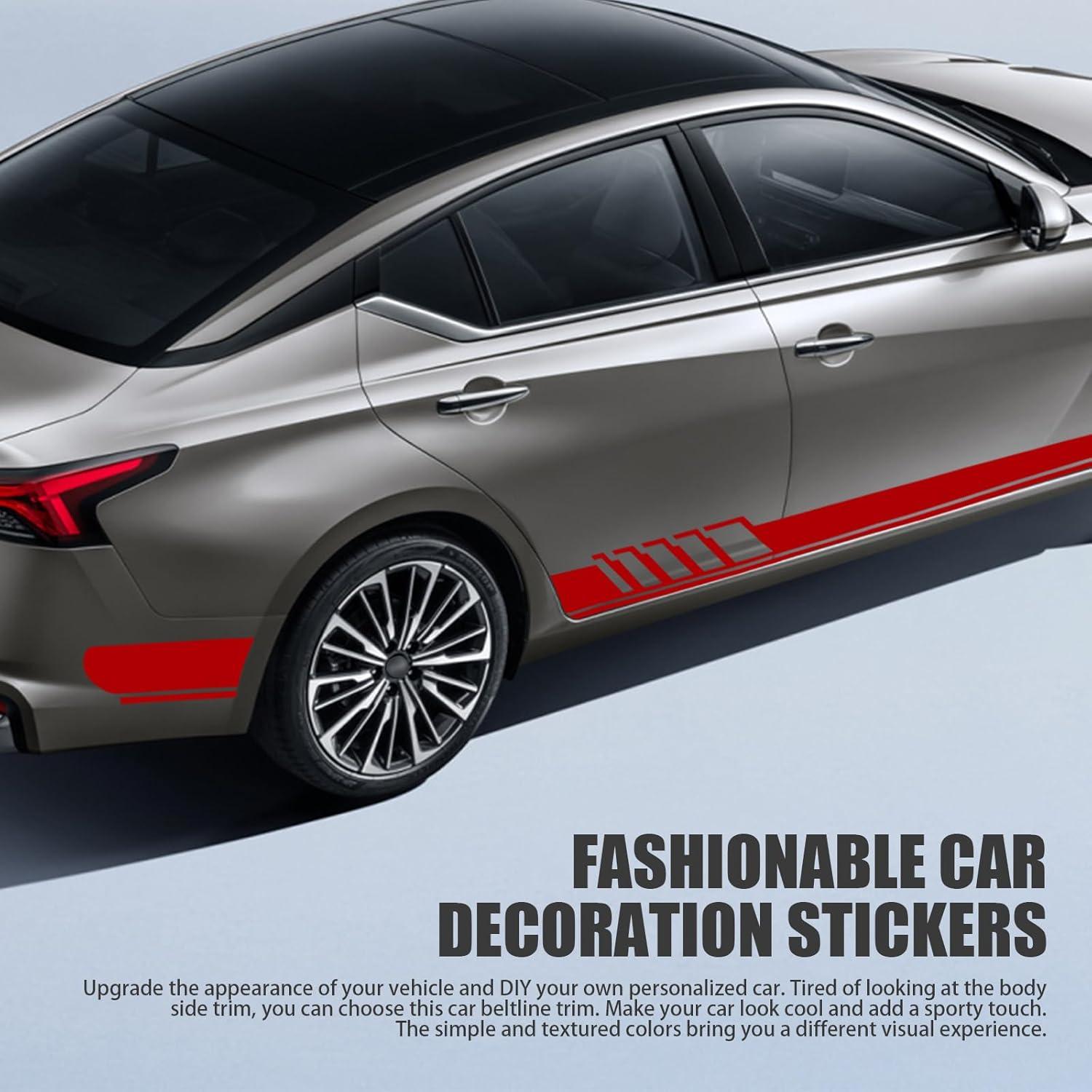 Calcomanías Lateral Coche 2 PCS awlbed Rojo 225x11.5 cm