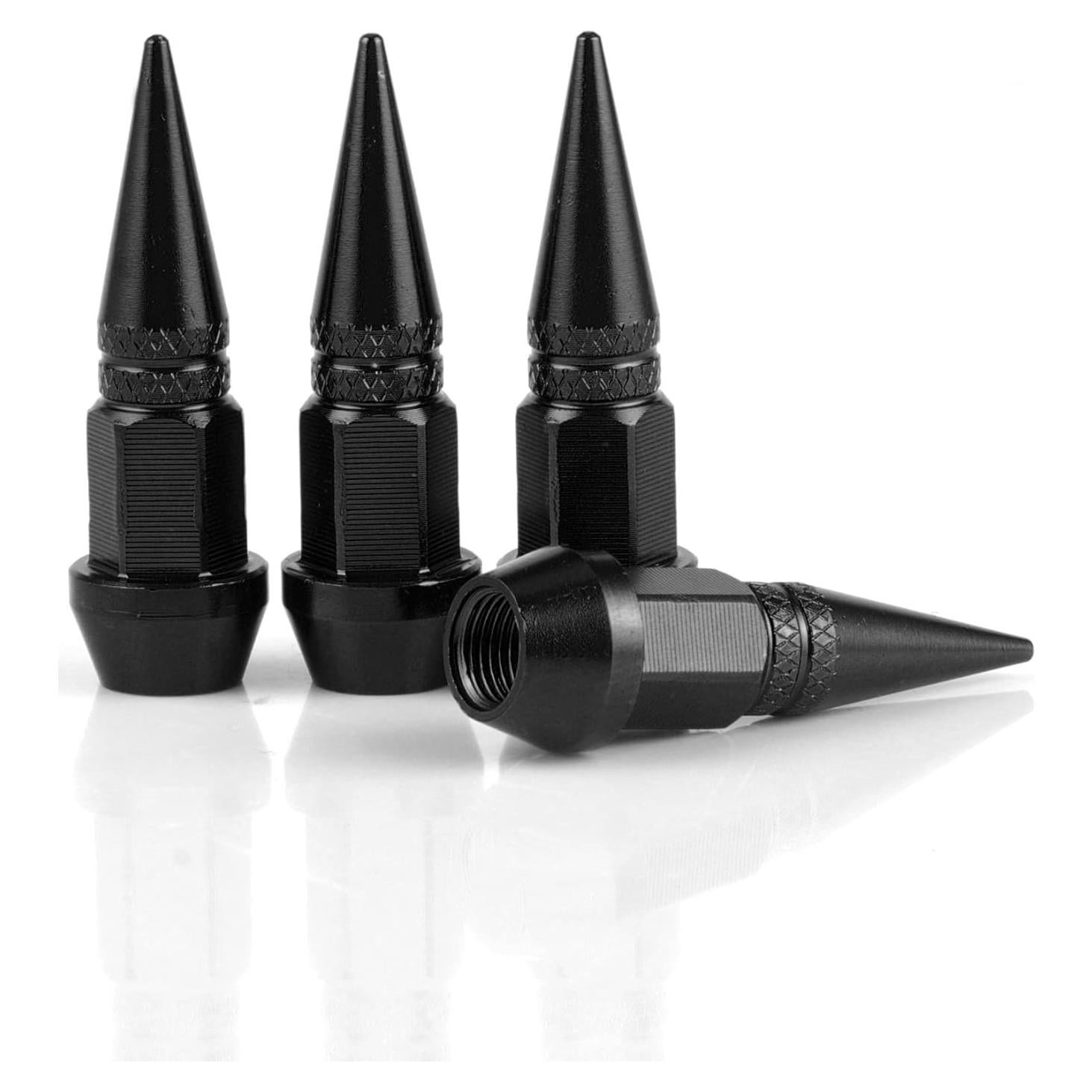 Tapas de Válvula de Aluminio SINGARO 4PCS 45mm Negro