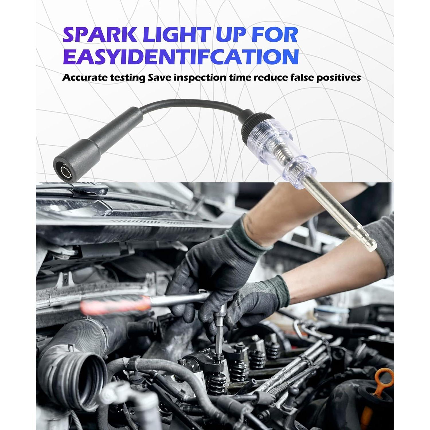 Probador de Bujías SCUARI 2 Piezas Herramienta de Diagnóstico