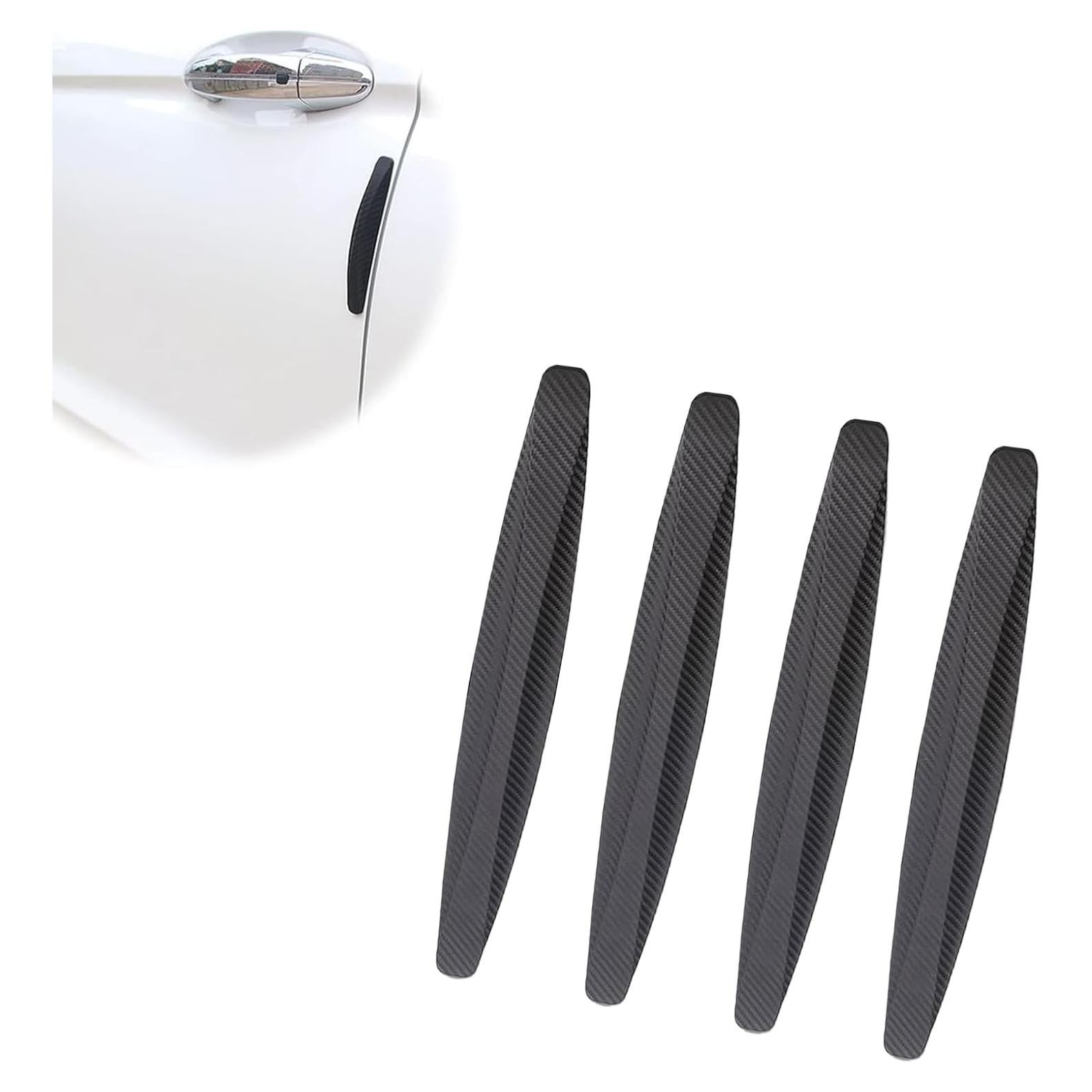Tira Anticolisión UGSHY 4 PCS PVC Fibra Carbono 14 cm Negro