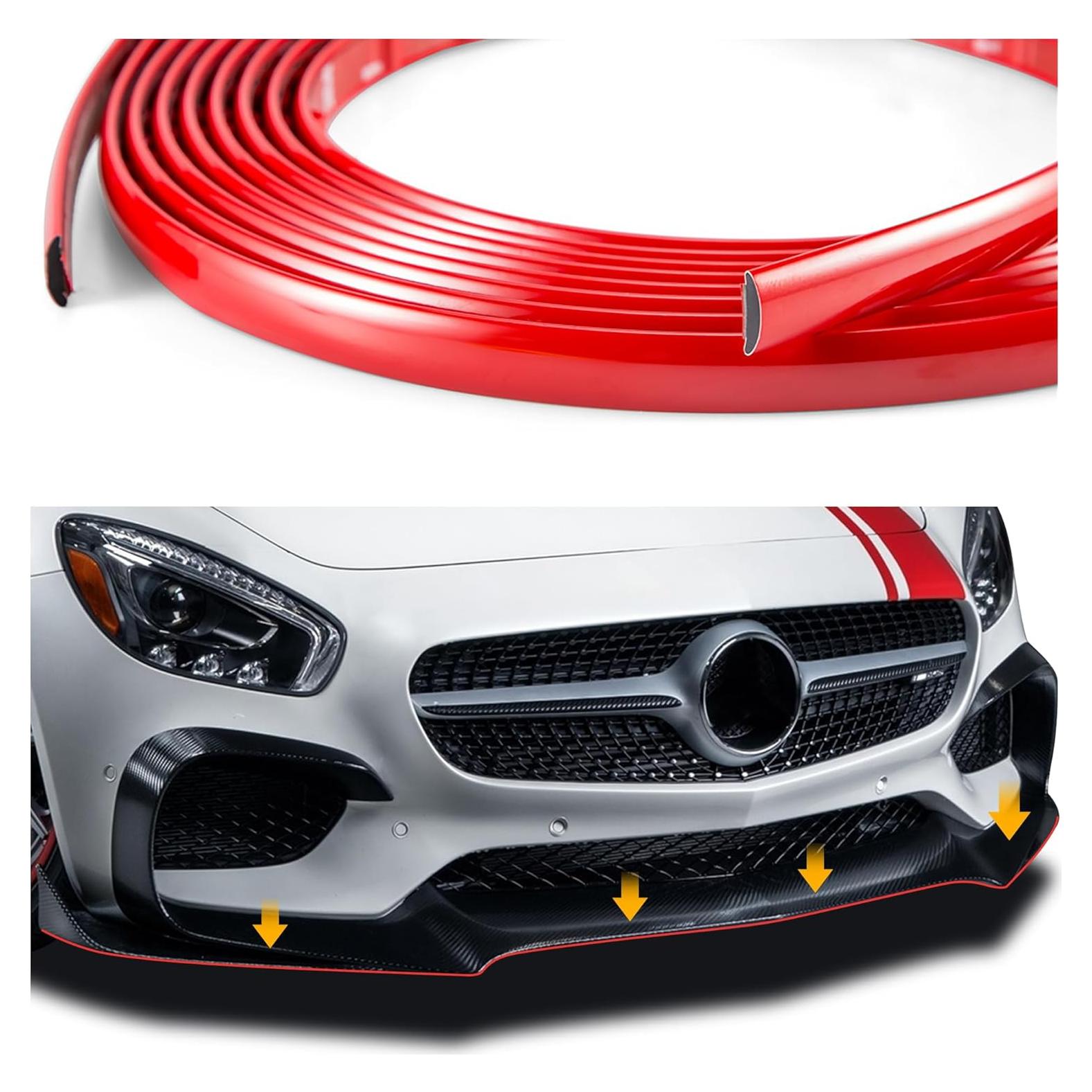 Moldura de recorte para puerta de automóvil Carleef 5m Rojo