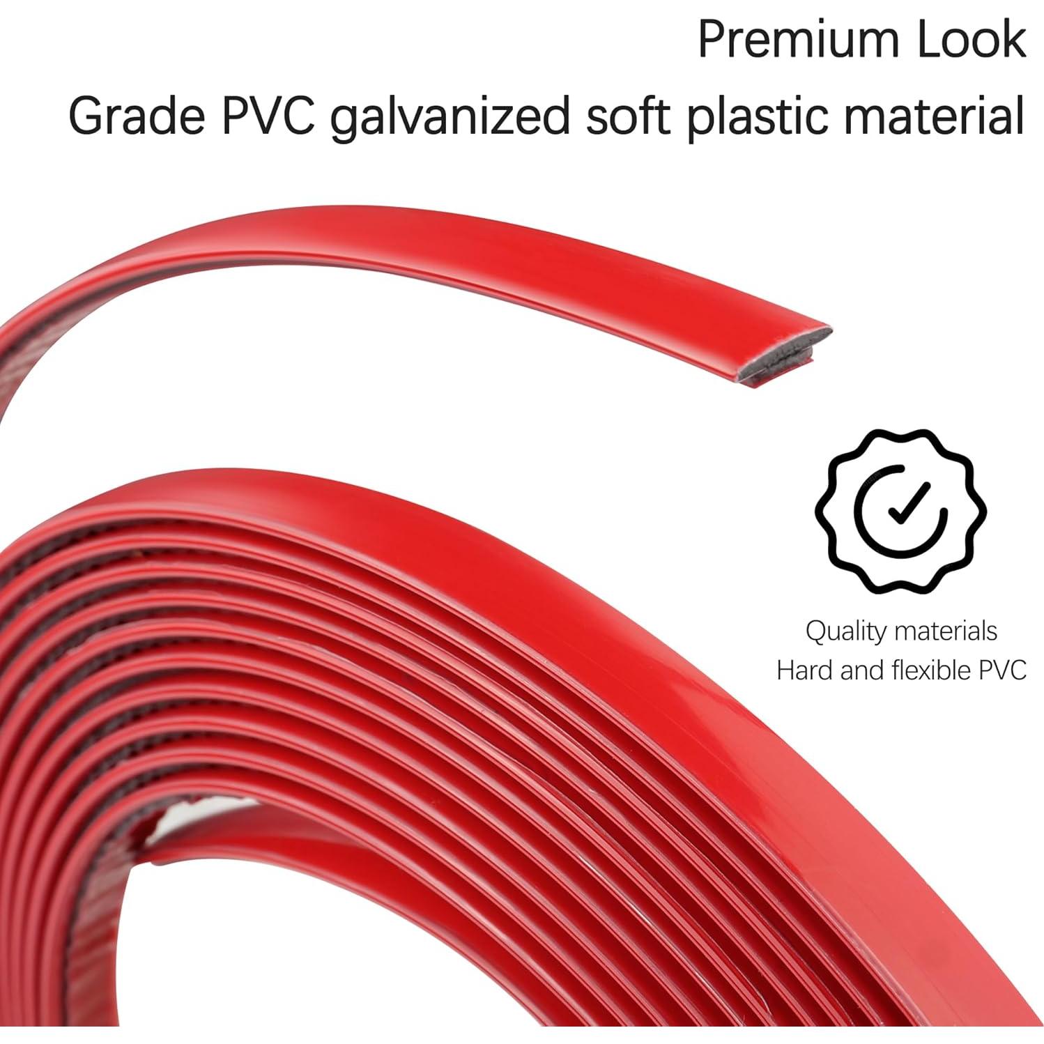 Moldura de recorte para puerta de automóvil Carleef 5m Rojo