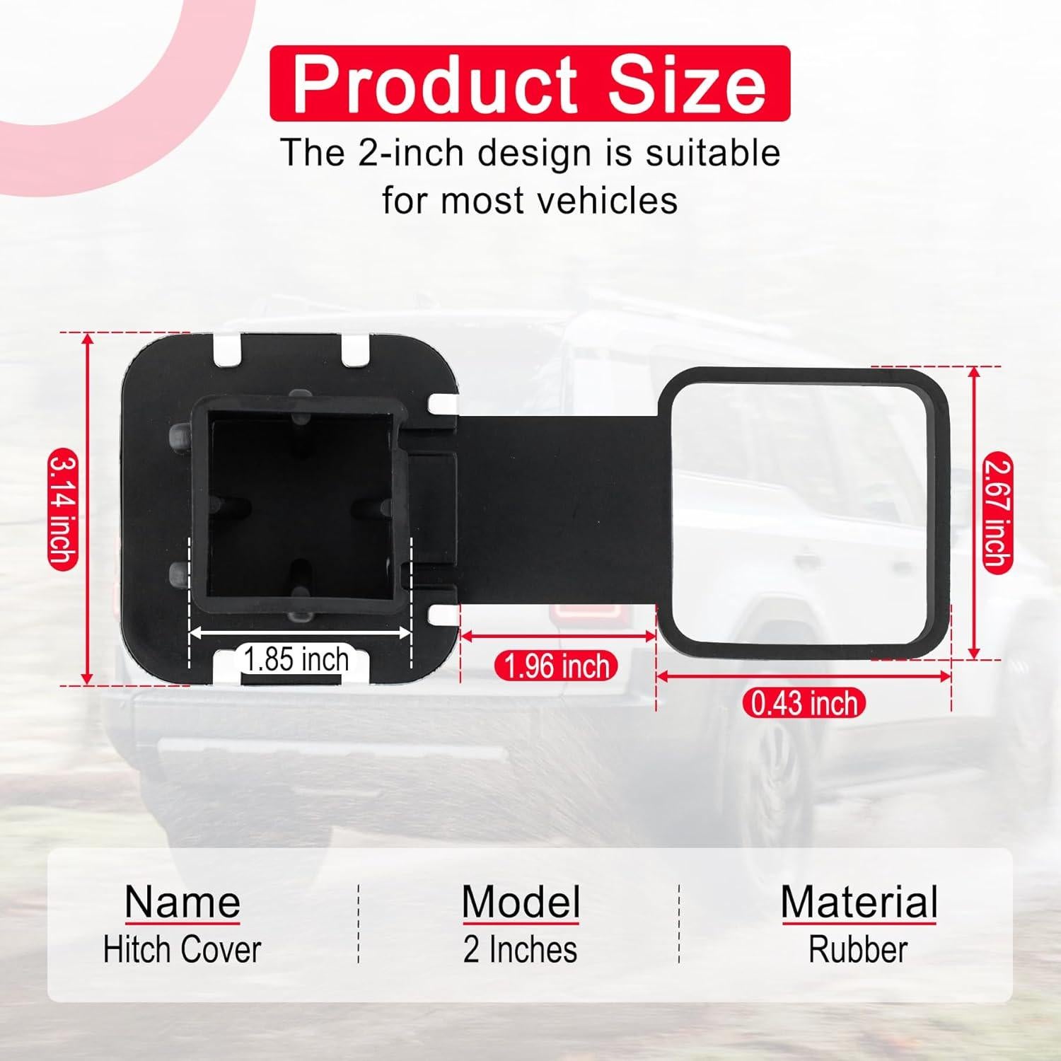 Cubierta de Enganche de Remolque UYYE 5 cm Goma Bandera