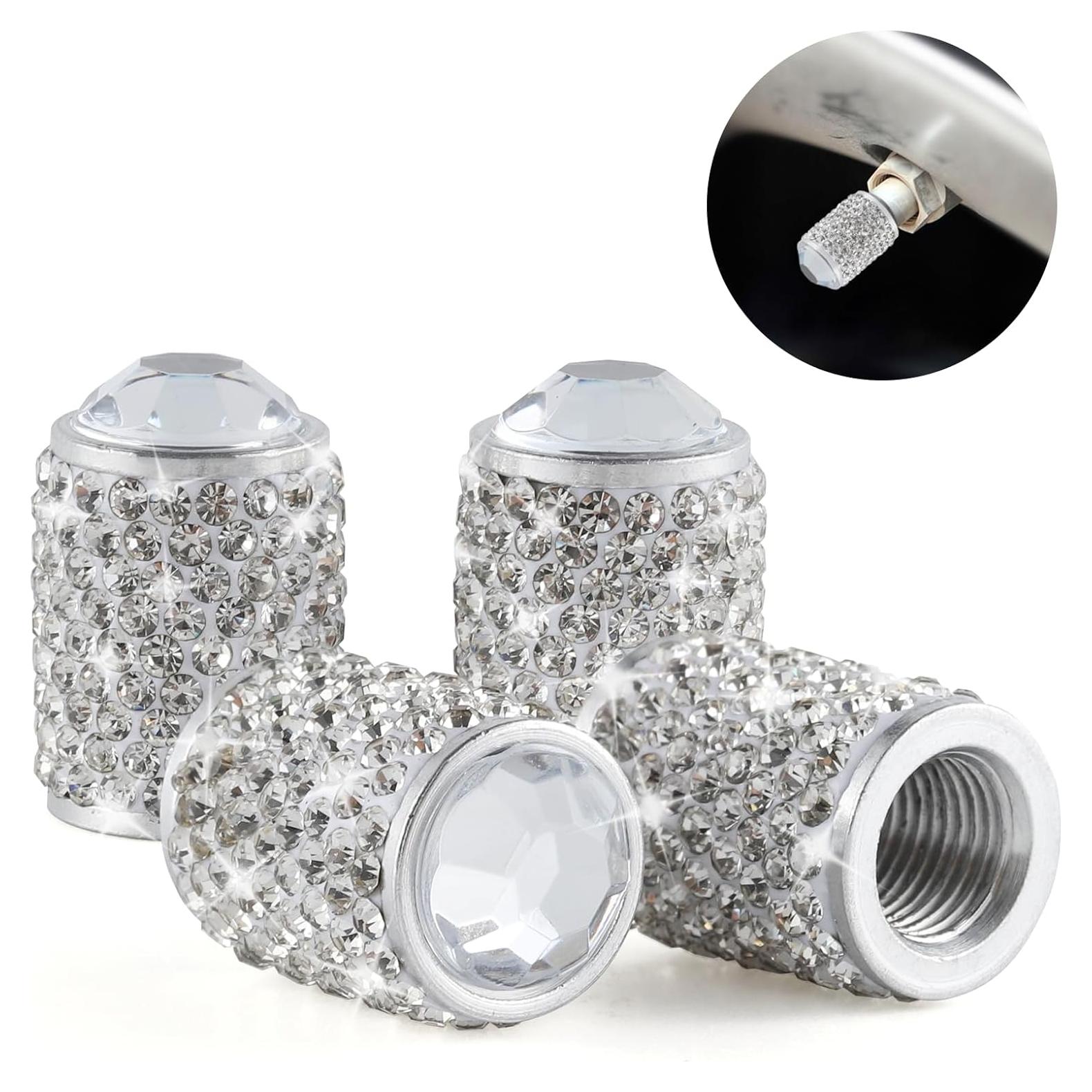 Tapas de Válvula de Neumático Alpmosn 4 Pcs Brillantes