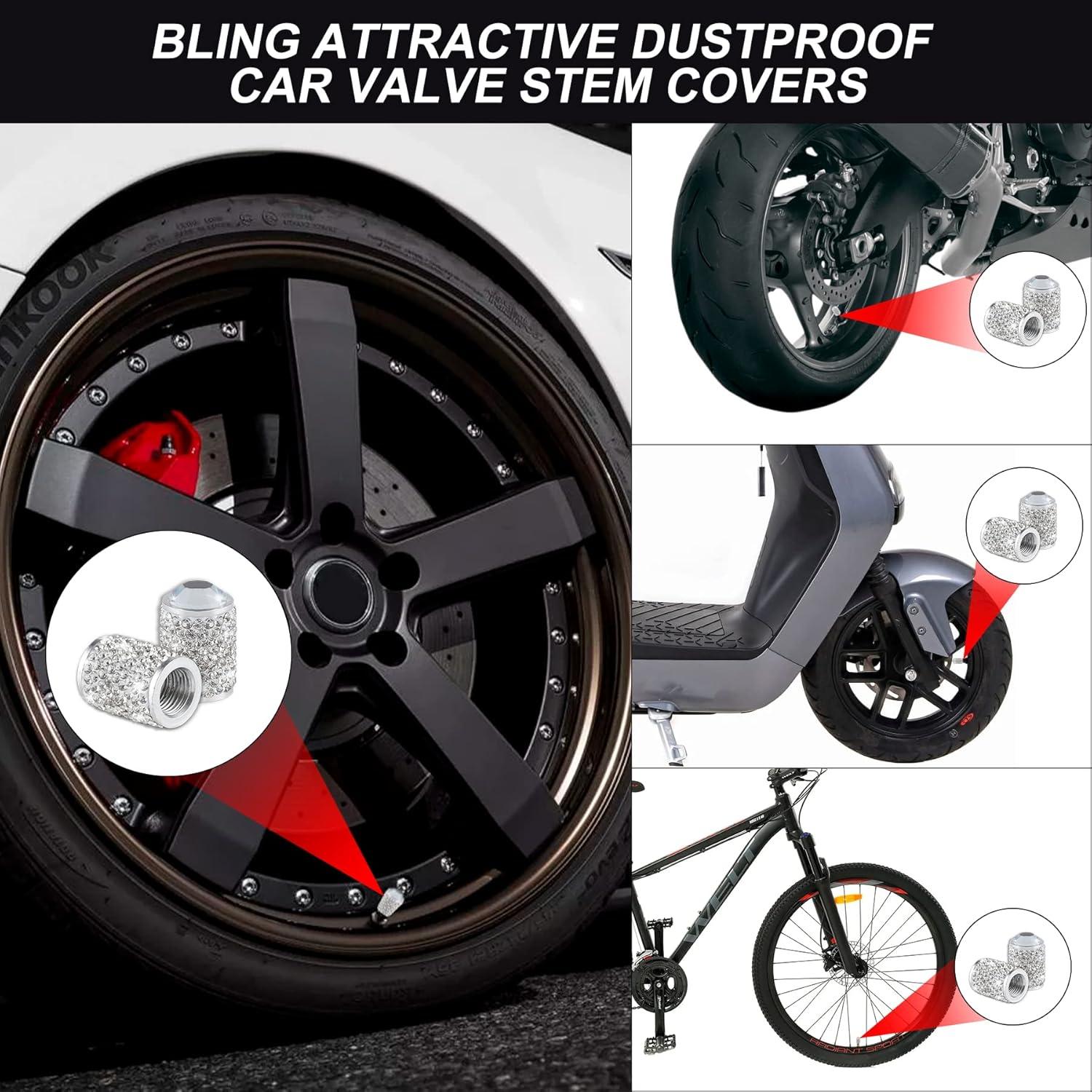 Tapas de Válvula de Neumático Alpmosn 4 Pcs Brillantes