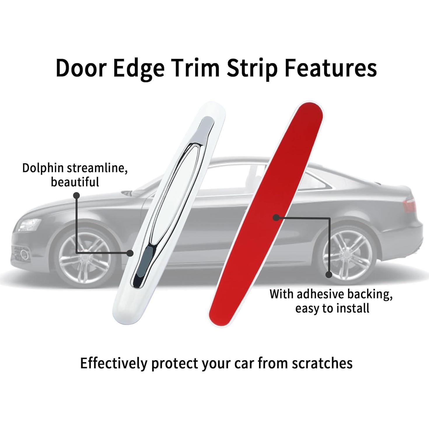 4 Protectores de Bordes de Puerta Carleef Blanco Universal