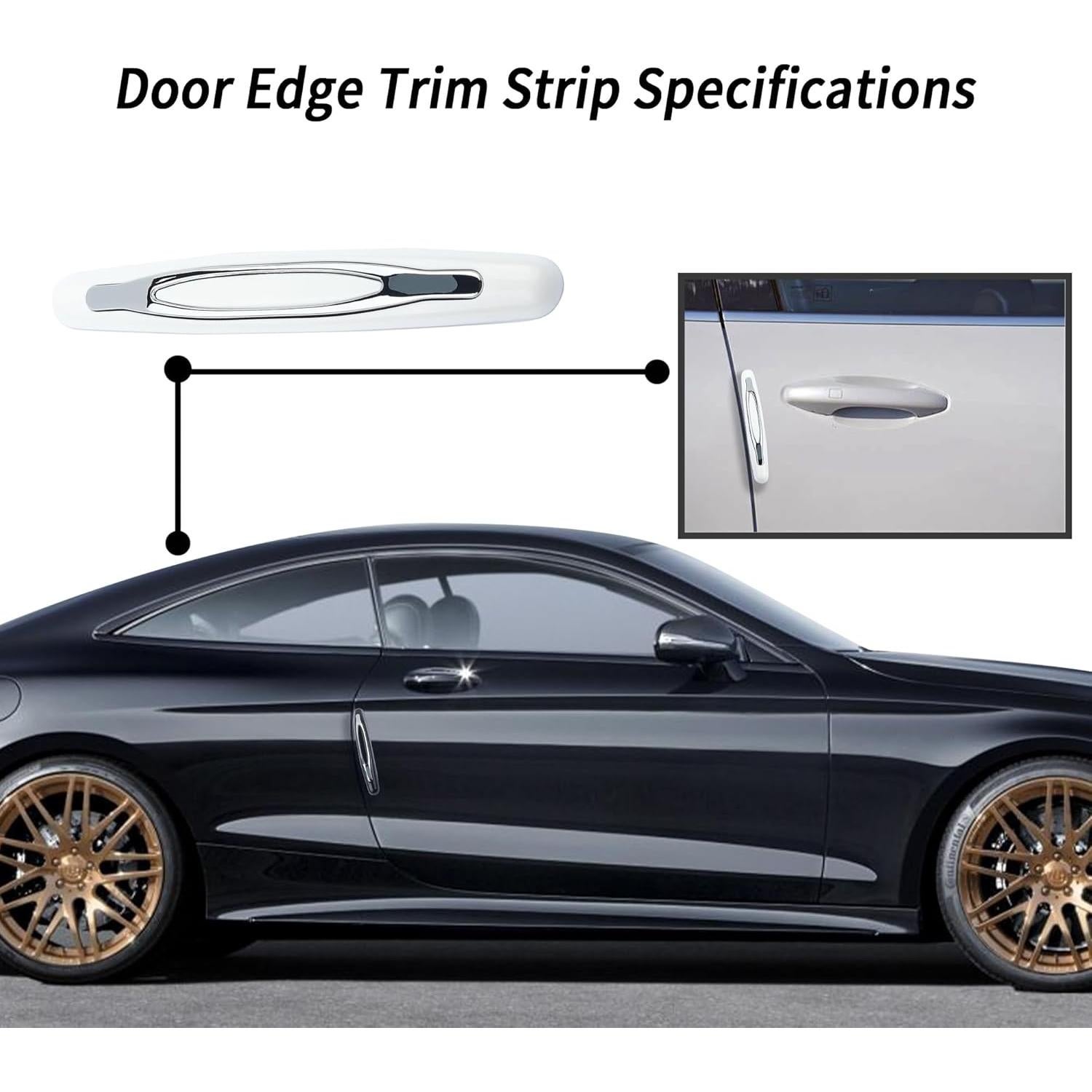 4 Protectores de Bordes de Puerta Carleef Blanco Universal