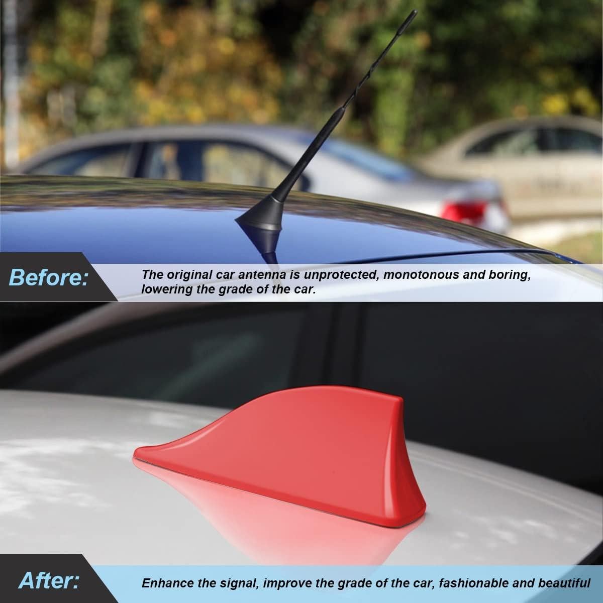 Cubierta de Antena de Aleta de Tiburón Moly Magnolia Rojo