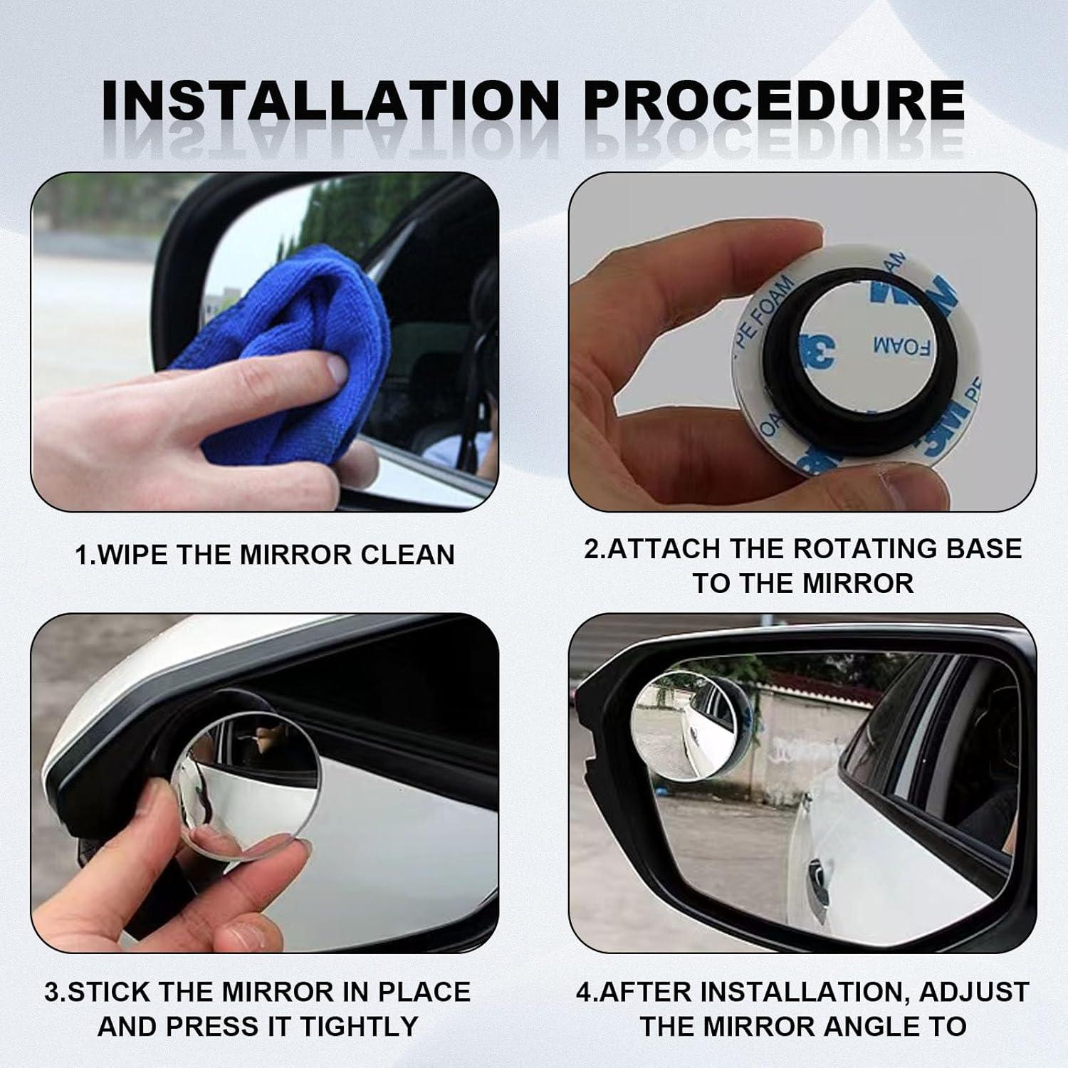 Espejos de Punto Ciego CmeRto 5,08 cm Ajustables 360°