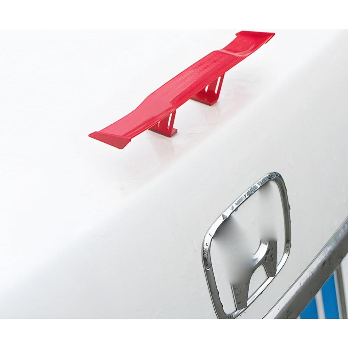 Alerón Mini para Coche BLAU GRUN 17x3.6 cm Rojo 3 Piezas