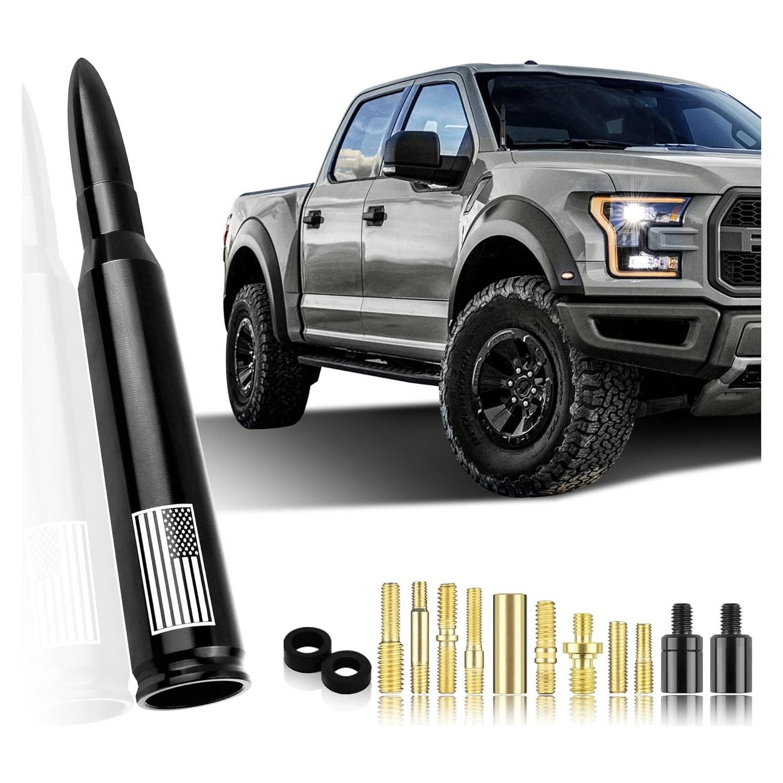 Antena de Bala Turcee para Camión Negra con Bandera EE.UU.