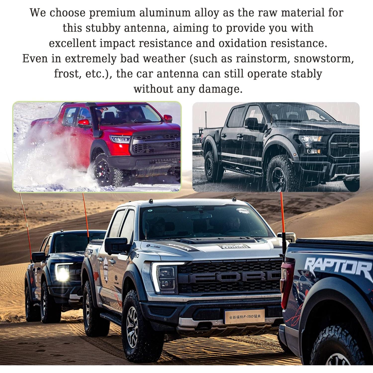 Antena de Bala Turcee para Camión Negra con Bandera EE.UU.