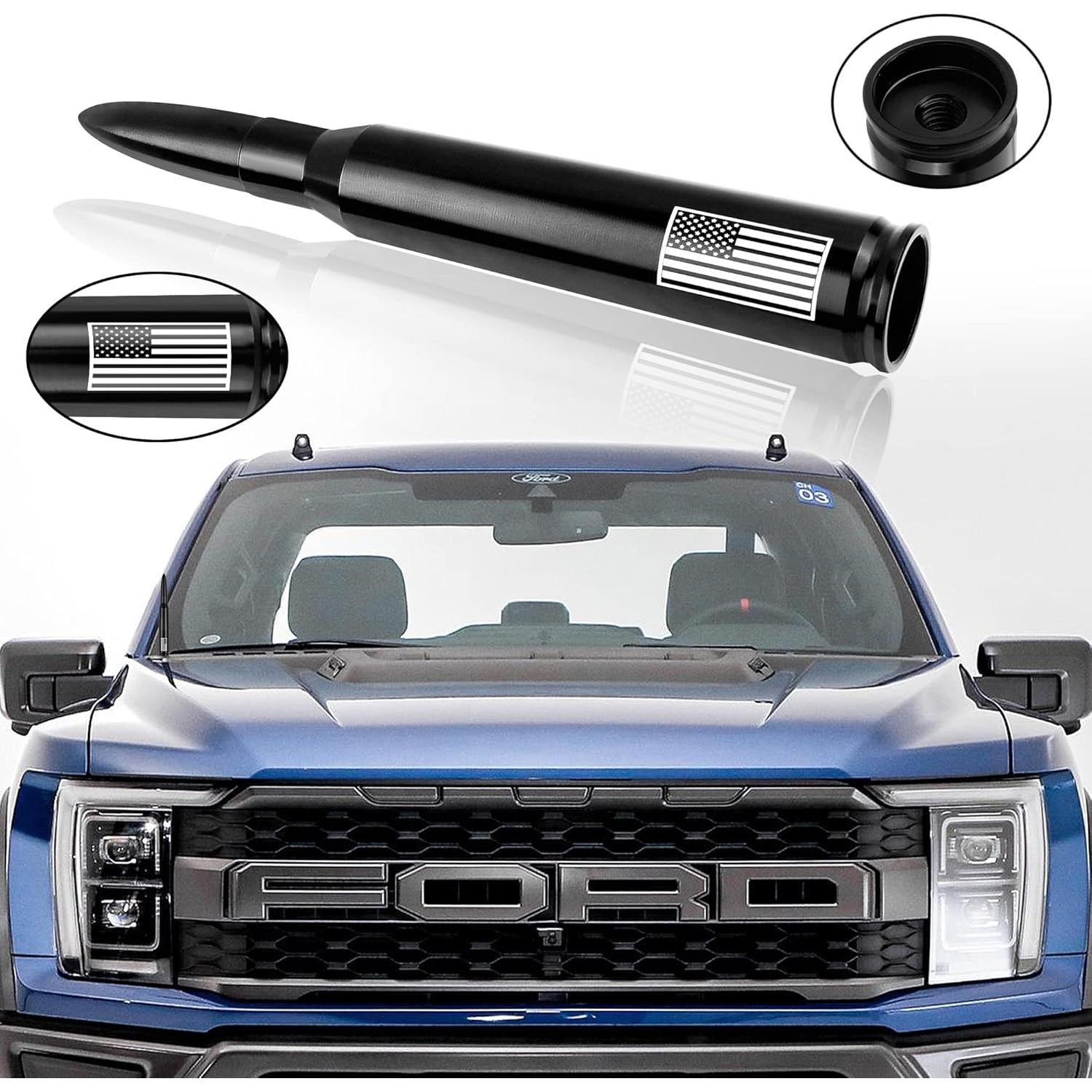 Antena de Bala Turcee para Camión Negra con Bandera EE.UU.