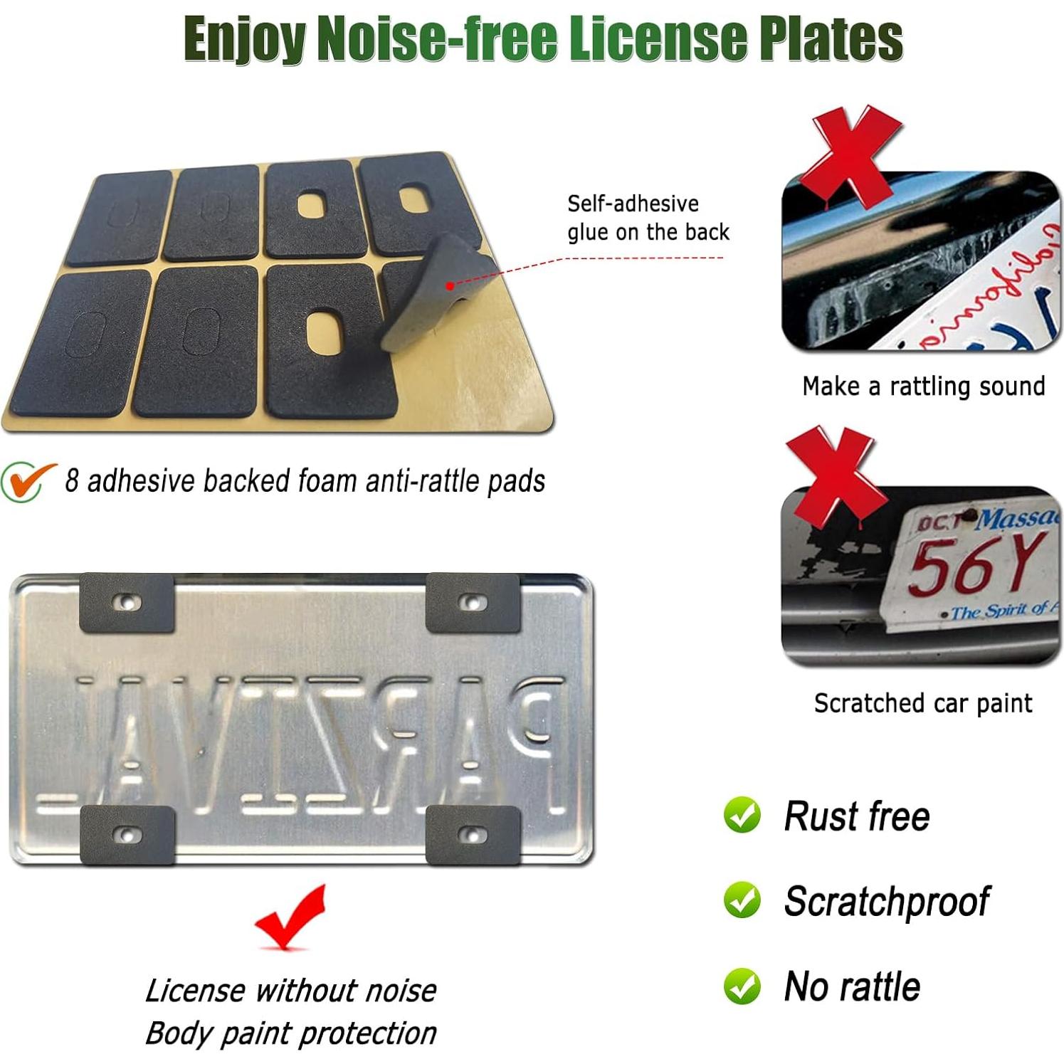 Marco de Placa de Licencia Fibra de Carbono FBJTDQ 2 Piezas