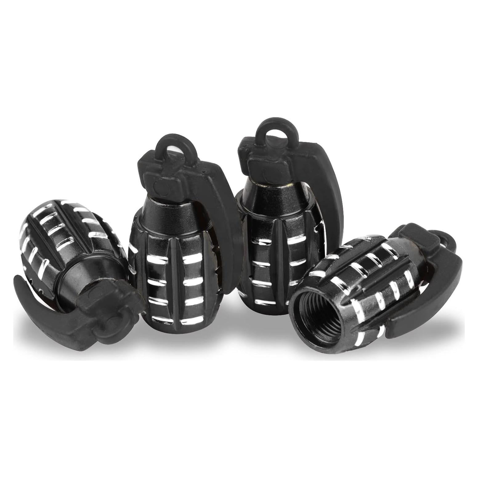 Tapa de Válvula de Neumático SINGARO Universal 4 Piezas Negro