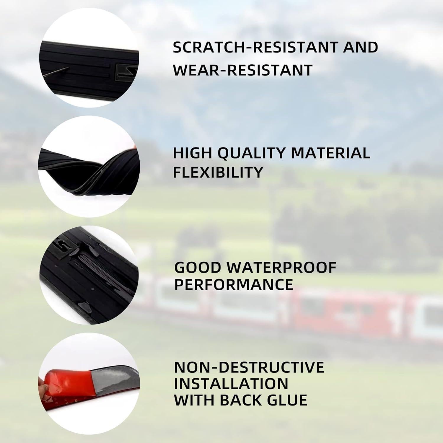 Protector de Parachoques Trasero KEVWR 89,22 cm Negro Universal