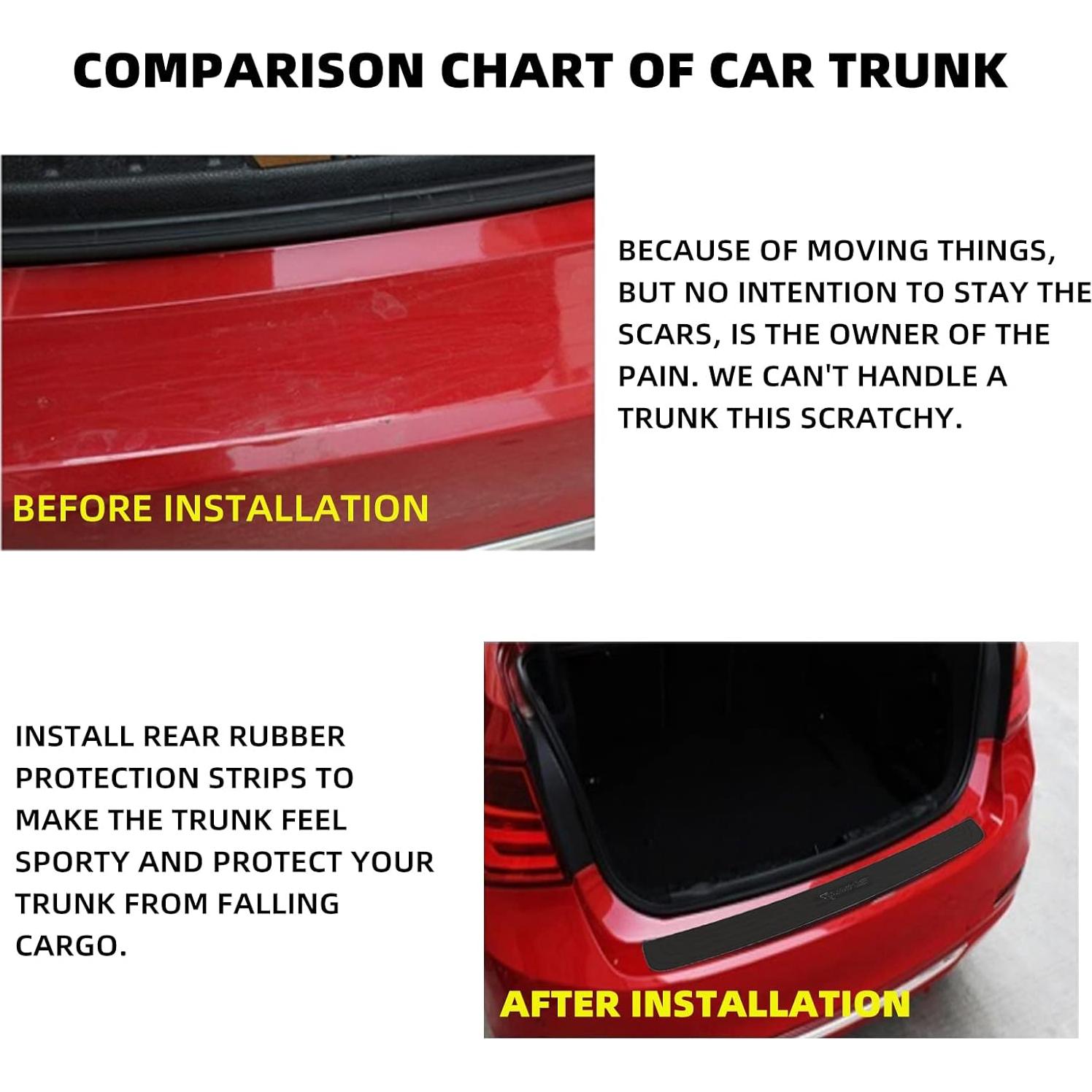 Protector de Parachoques Trasero KEVWR 89,22 cm Negro Universal