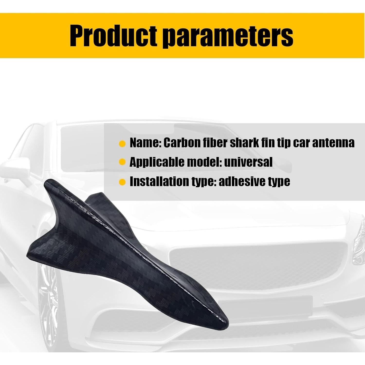 Kit de Antena de Aleta de Tiburón Fogfar 10 Piezas Fibra Carbono