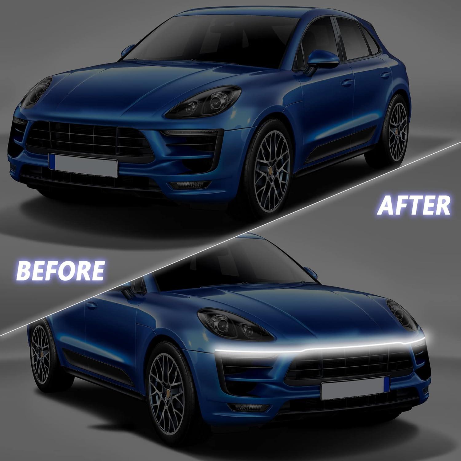 Tira LED para Coche CXCCOI 149.86 cm Blanca Impermeable