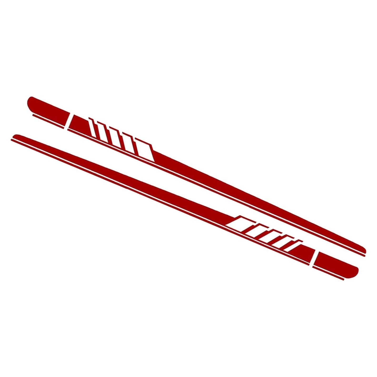 Calcomanías Lateral de Puerta Luminuti Rojo 225x11.5cm 2 Pcs