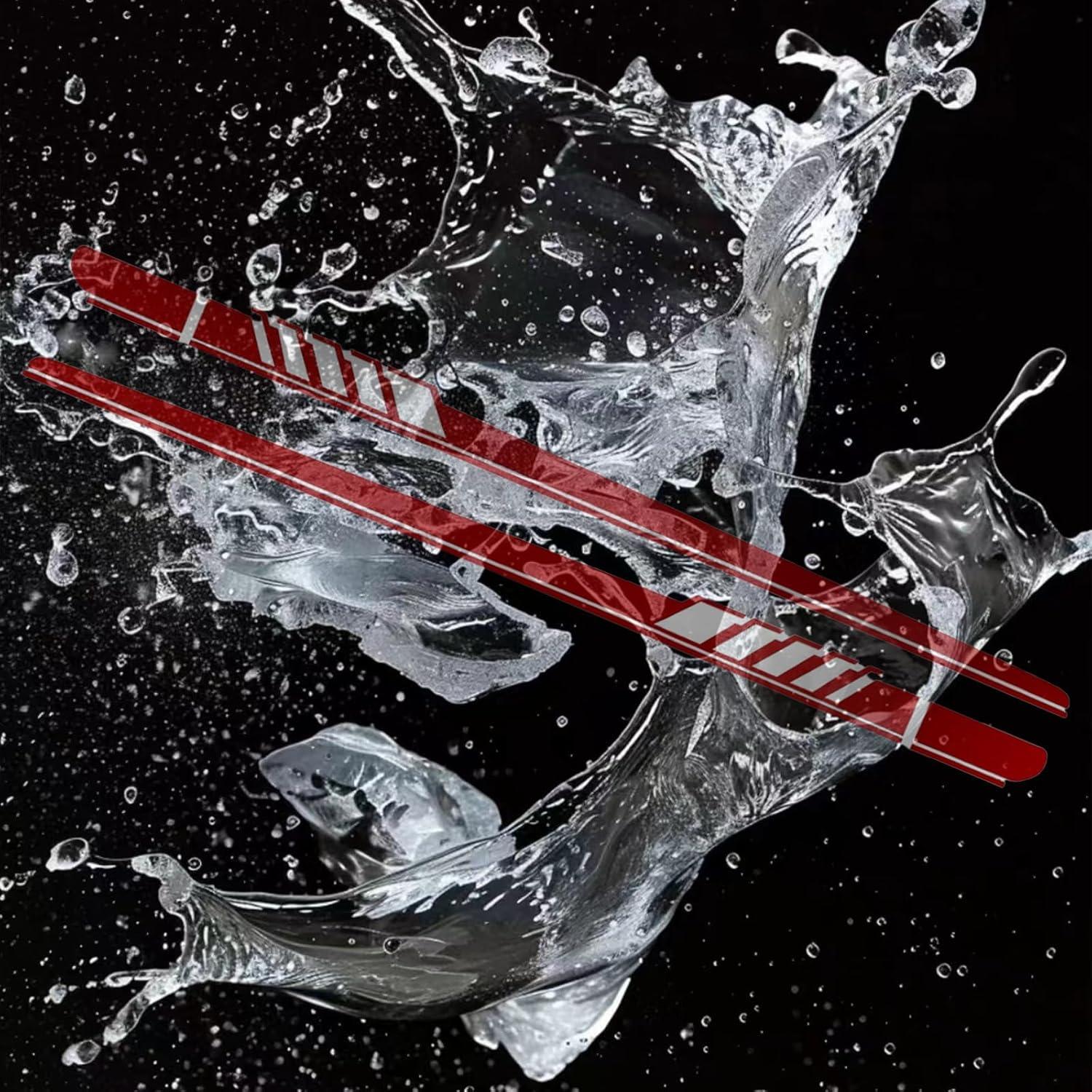 Calcomanías Lateral de Puerta Luminuti Rojo 225x11.5cm 2 Pcs