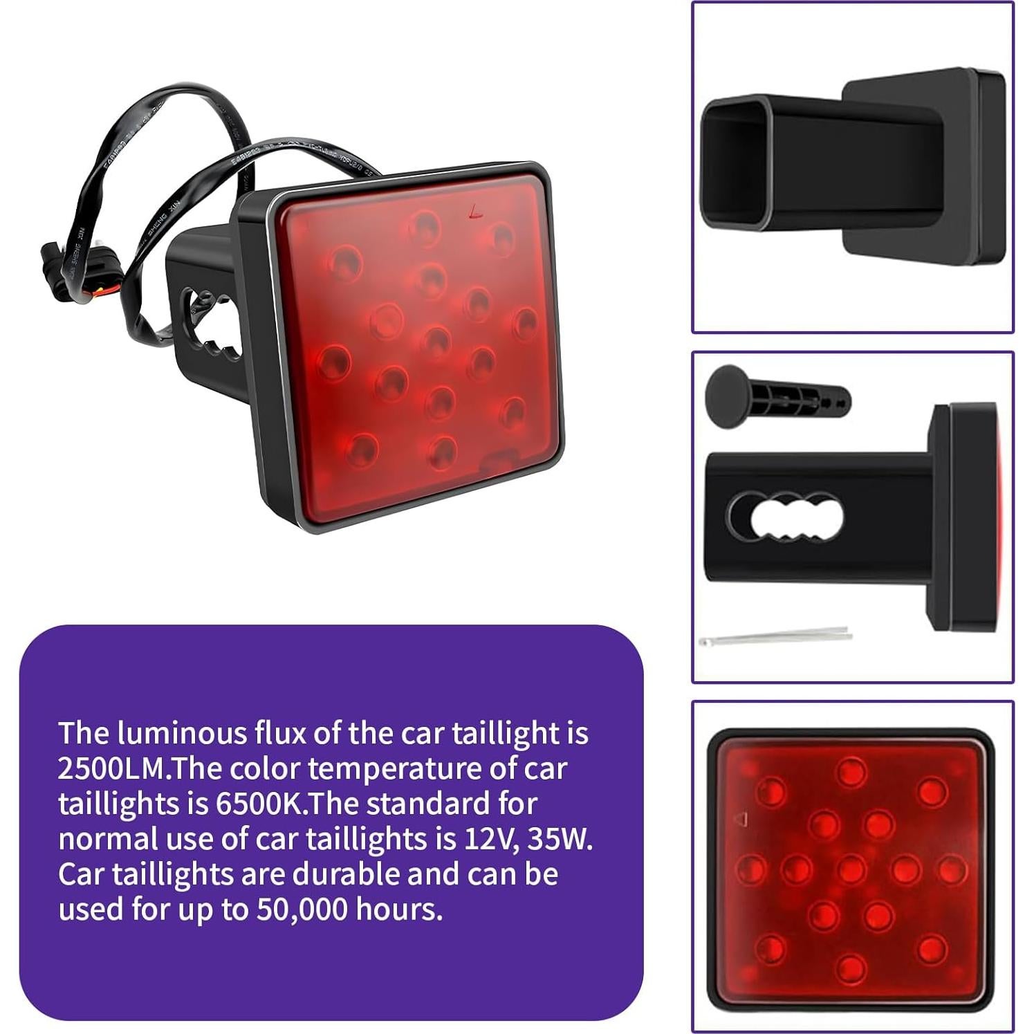 Luces de Remolque LED FEDOEY 12V Rojo 2 Pcs 2500LM