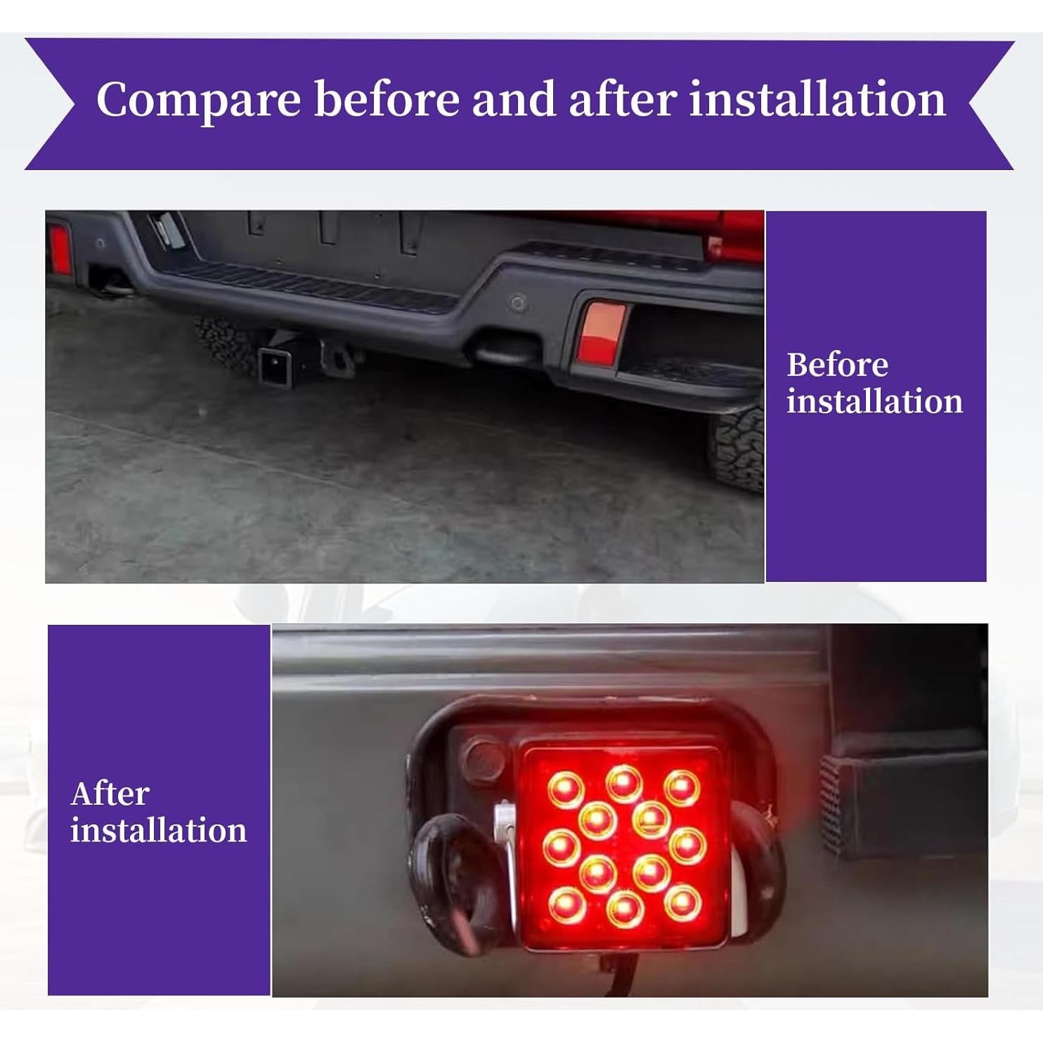 Luces de Remolque LED FEDOEY 12V Rojo 2 Pcs 2500LM