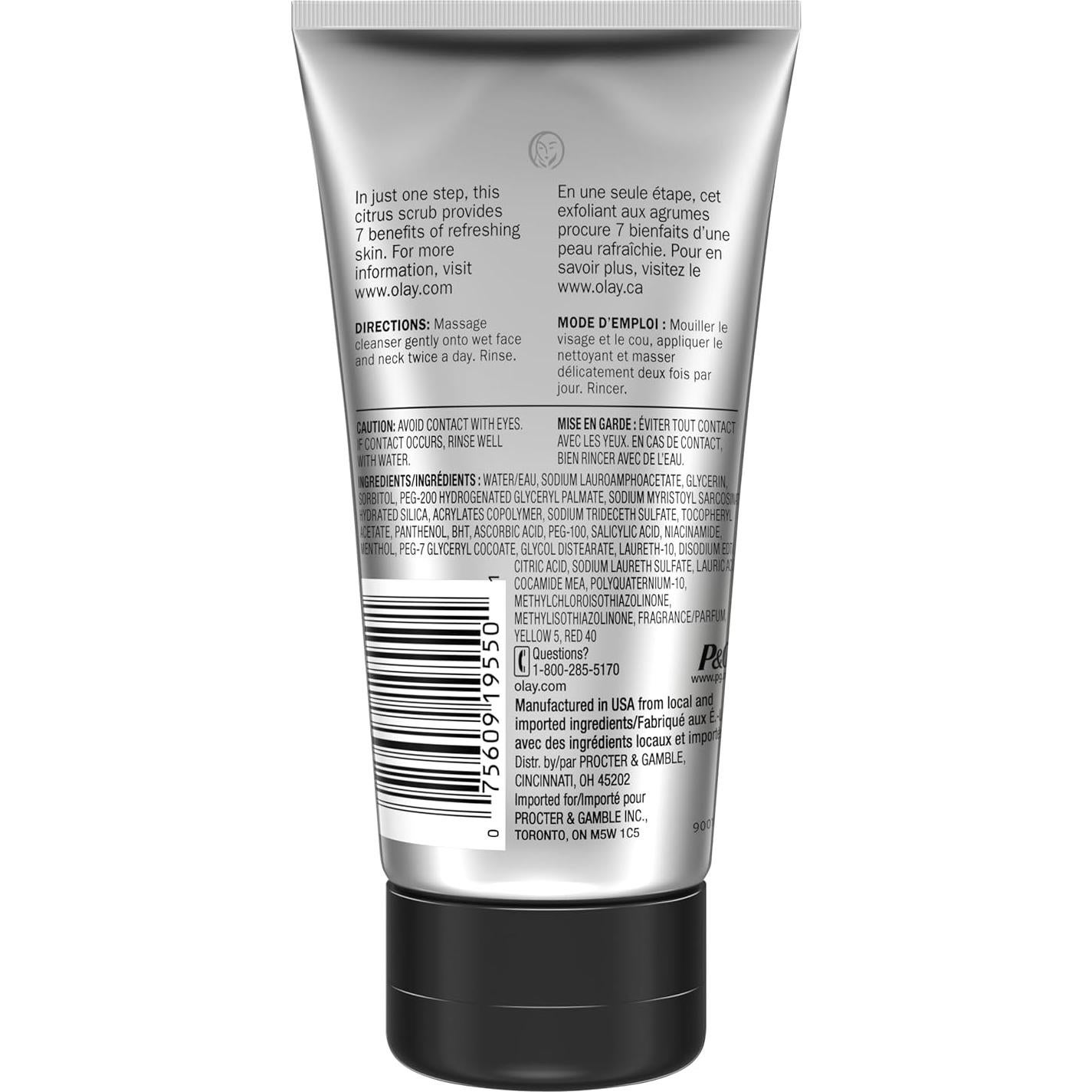 Exfoliante Facial Olay Total Effects Cítrico 180g Paquete de 3