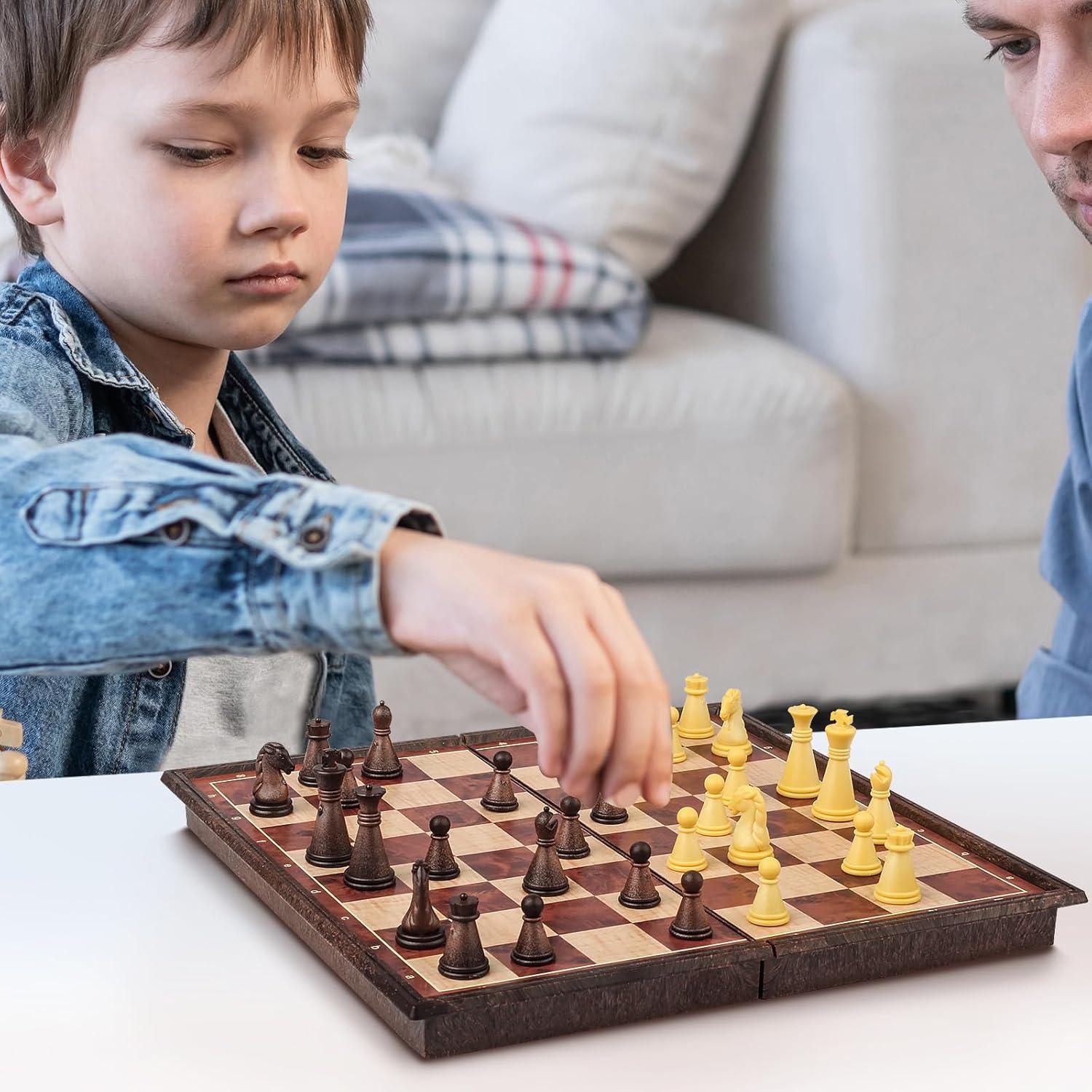 Juego de Ajedrez Magnético Mini 20x10 cm Plegable - Portátil