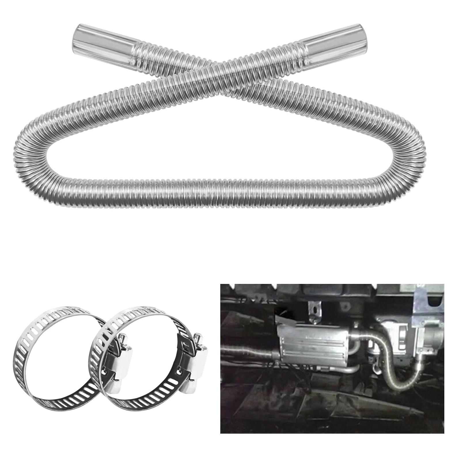 Tubo de escape flexible QKYS 100 cm para calefactor diésel