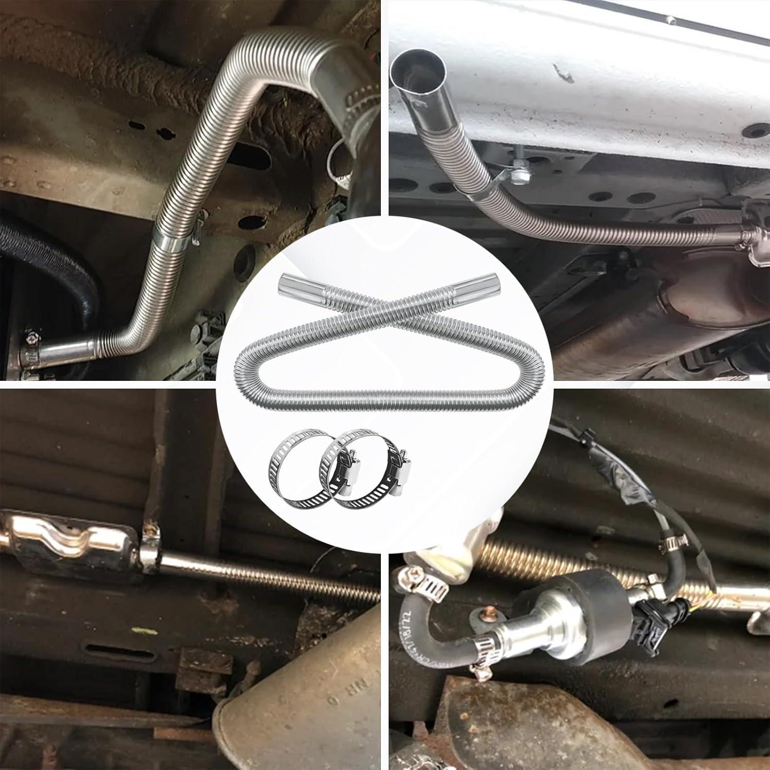 Tubo de escape flexible QKYS 100 cm para calefactor diésel