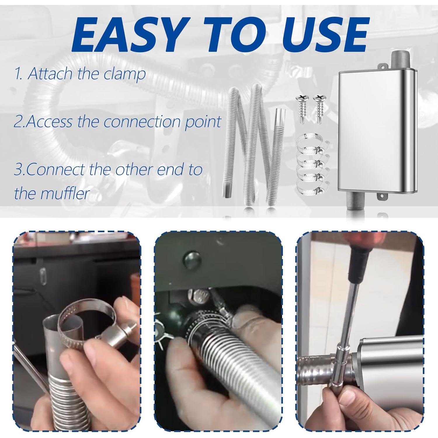 Tubería de Escape Diesel Carleef 199 cm con Silenciador