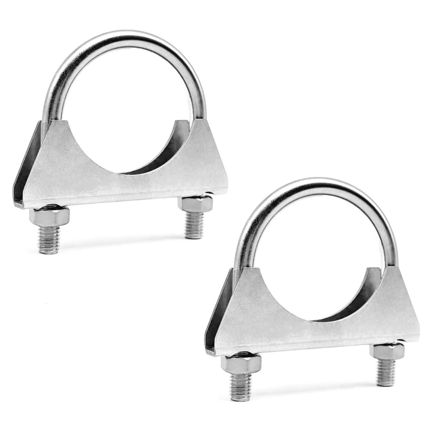 Abrazaderas U-Bolt de acero inoxidable 2" KEVWR - Paquete de 2