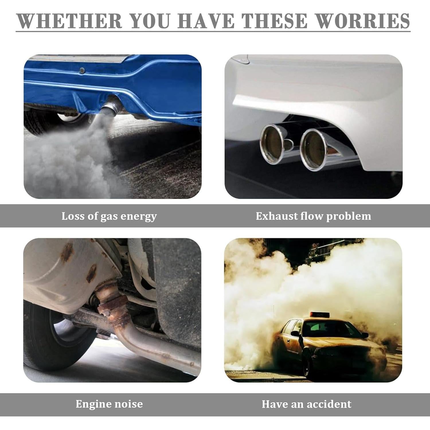 Juego de 2 juntas de brida de escape Carleef con tornillos