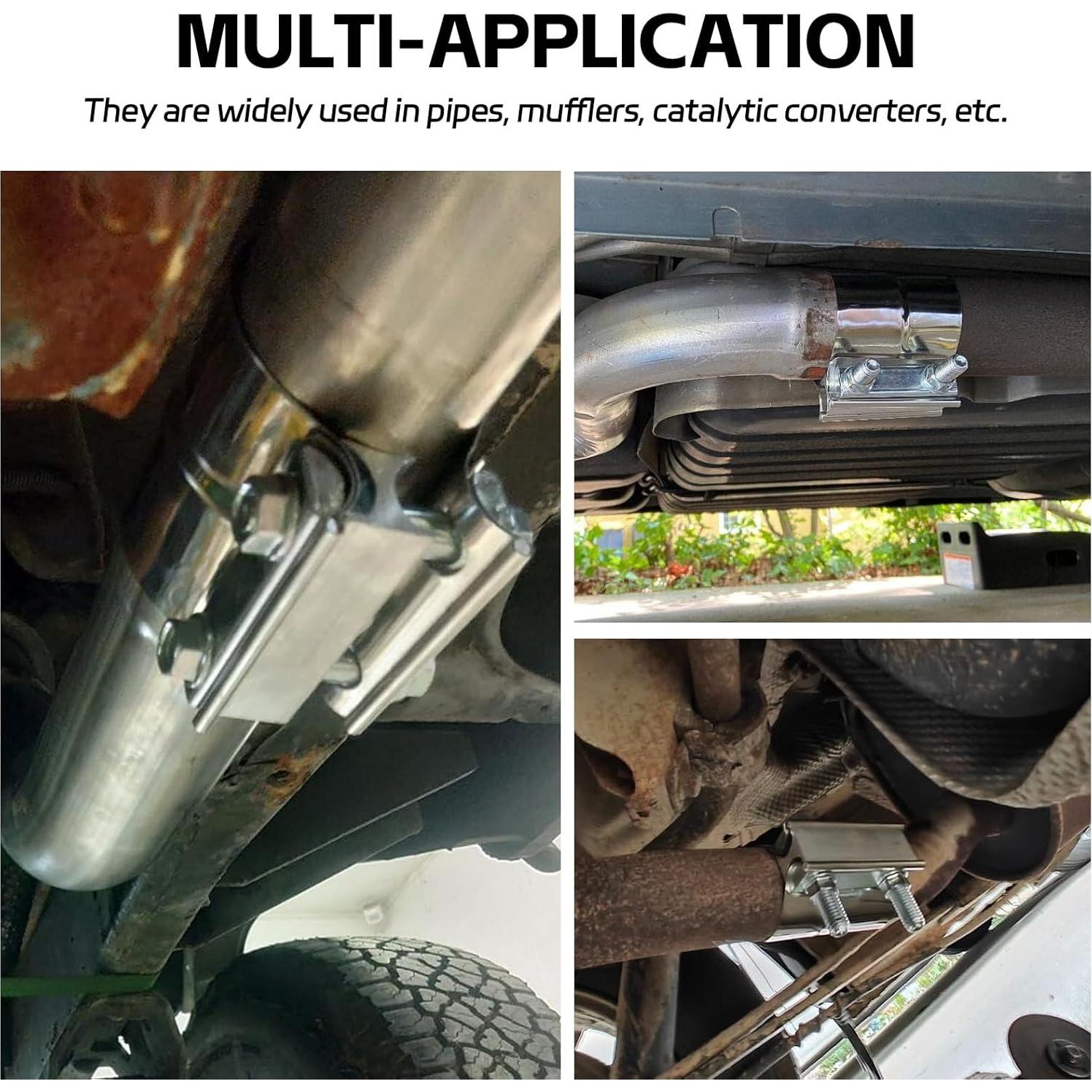 Abrazadera de escape HZYAMZ 001 acero inoxidable 2.5"