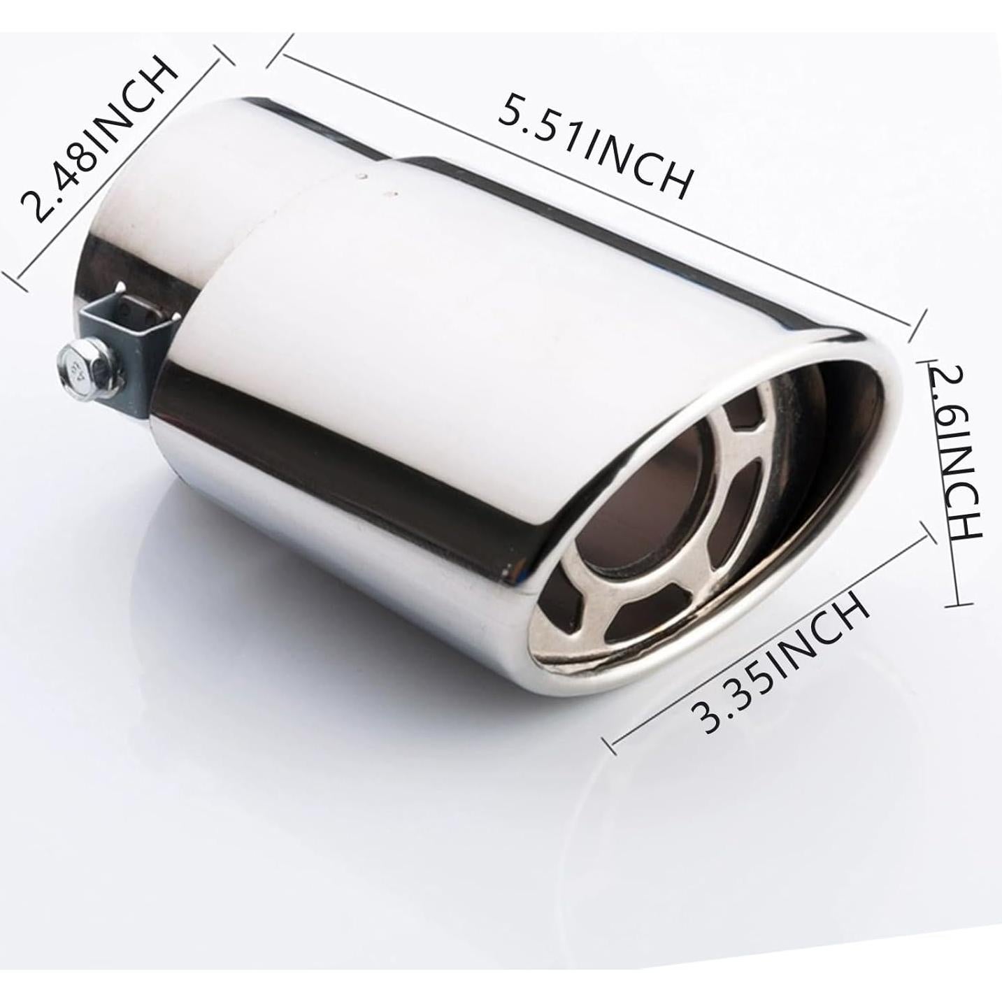 Punta de Escape Luminuti Acero Inoxidable 13.97 cm Cromada